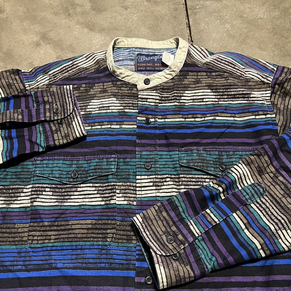 Wrangler Vintage Wrangler Aztec Button Up Shirt Mandarin Western 90s Size US L / EU 52-54 / 3 - 5 Thumbnail