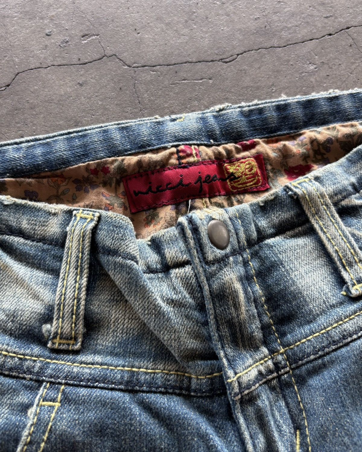 If Six Was Nine × Japanese Brand × Le Grande Bleu (L.G.B.) 2000s Nicci Jeans Mud Washed Blue Denim Pants Size US 30 / EU 46 - 4 Thumbnail