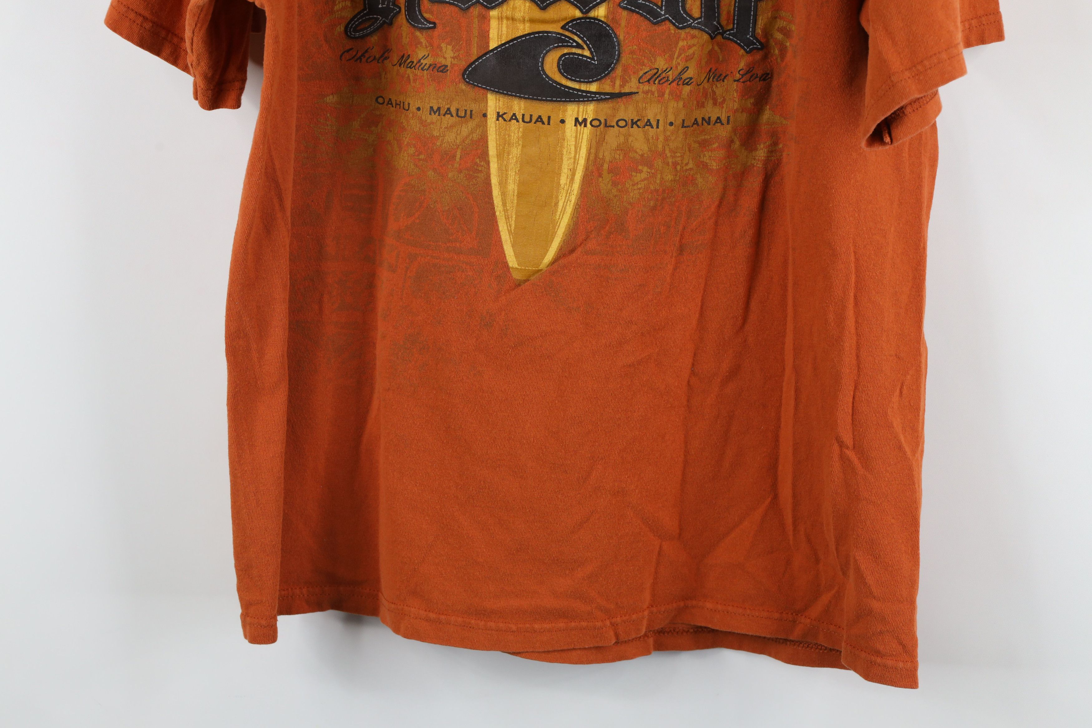 Vintage Vintage 90s Streetwear Hawaii Surfing T-Shirt Orange Size US M / EU 48-50 / 2 - 10 Thumbnail