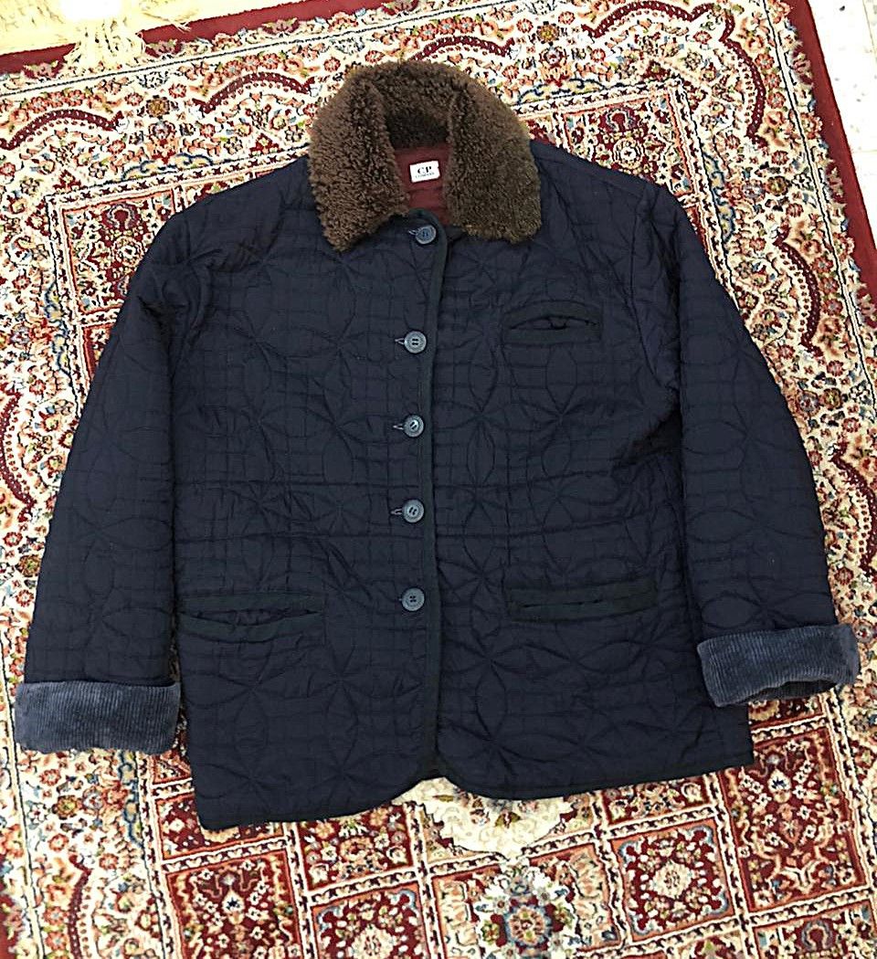 C.P. Company Vintage Cp Compnay Quilted Jakcet Blue 42 Rare Corduroy Fur Size US L / EU 52-54 / 3 - 2 Thumbnail