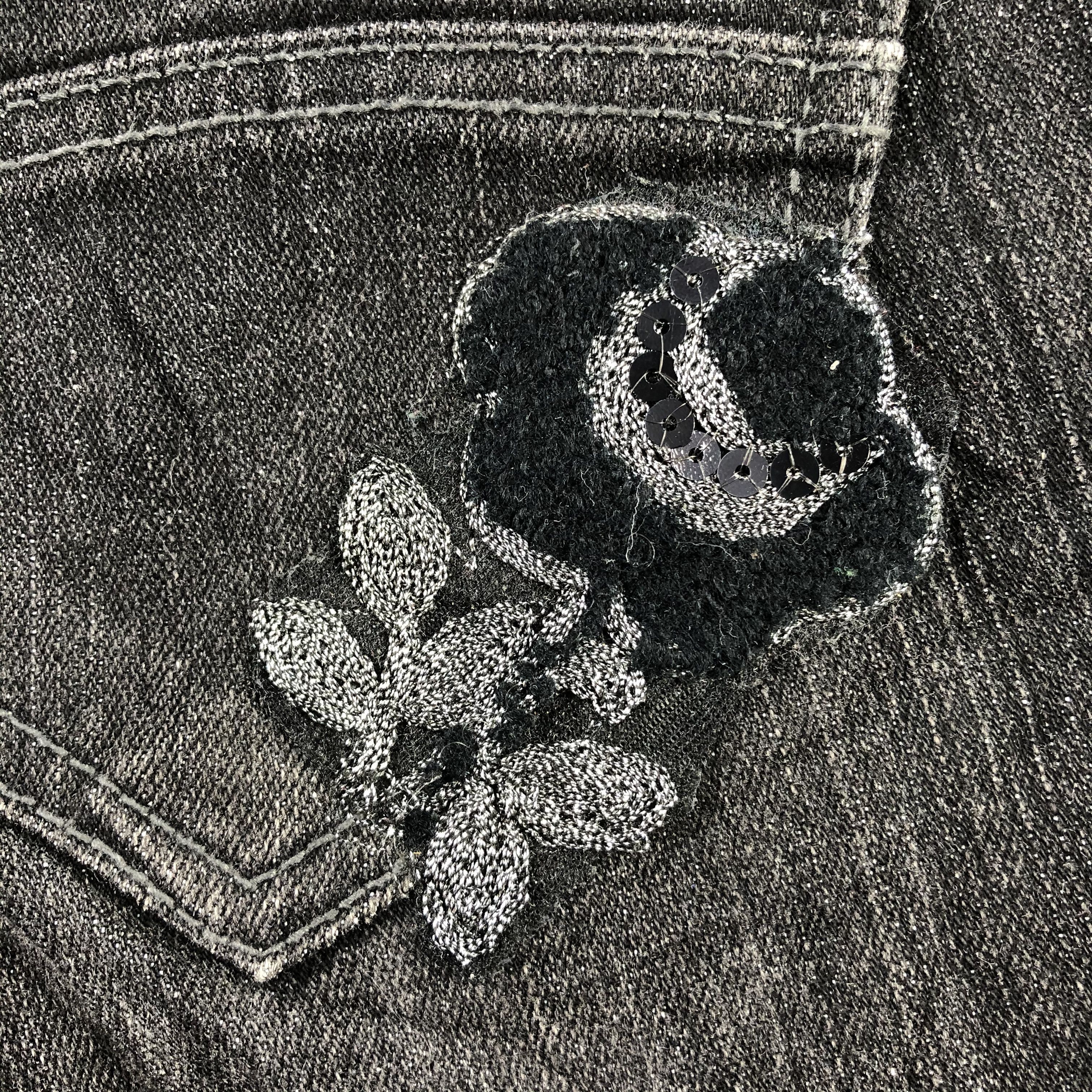 Japanese Brand Renault Jeans Black Flare Denim KJ1346 Size US 29 - 5 Thumbnail