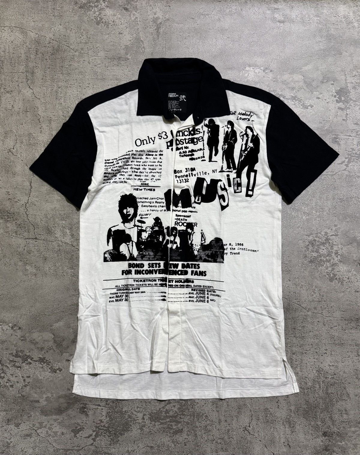 PPFM SS2009 PPFM Grapich Music Polo Shirt Size US M / EU 48-50 / 2 - 1 Thumbnail