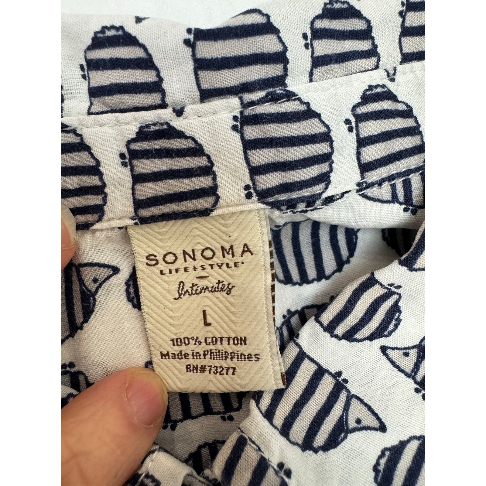 Sonoma Hedgehog Print Button Down Shirt 100% Cotton Sonoma - Large Size L / US 10 / IT 46 - 9 Thumbnail