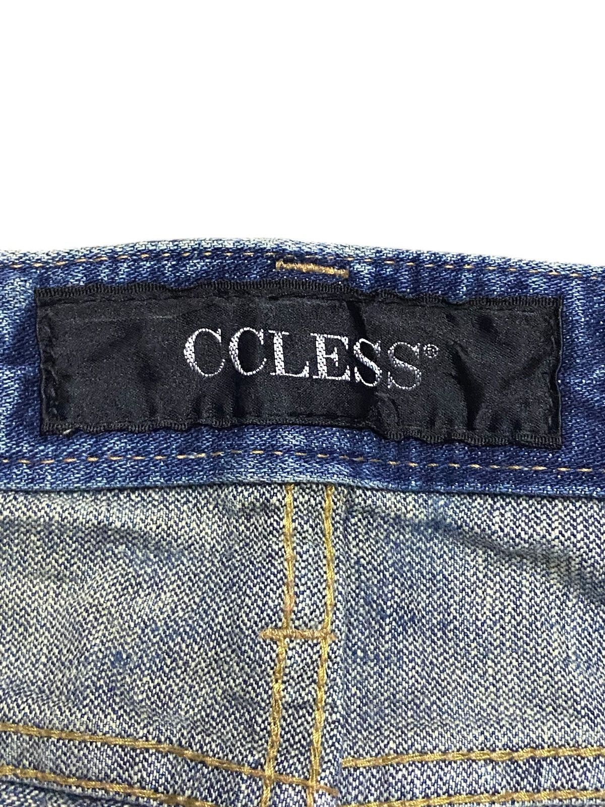 Blue Blue Japan Japanese Brand CCless Distressed Thunder Flare Jeans Size US 32 / EU 48 - 17 Thumbnail