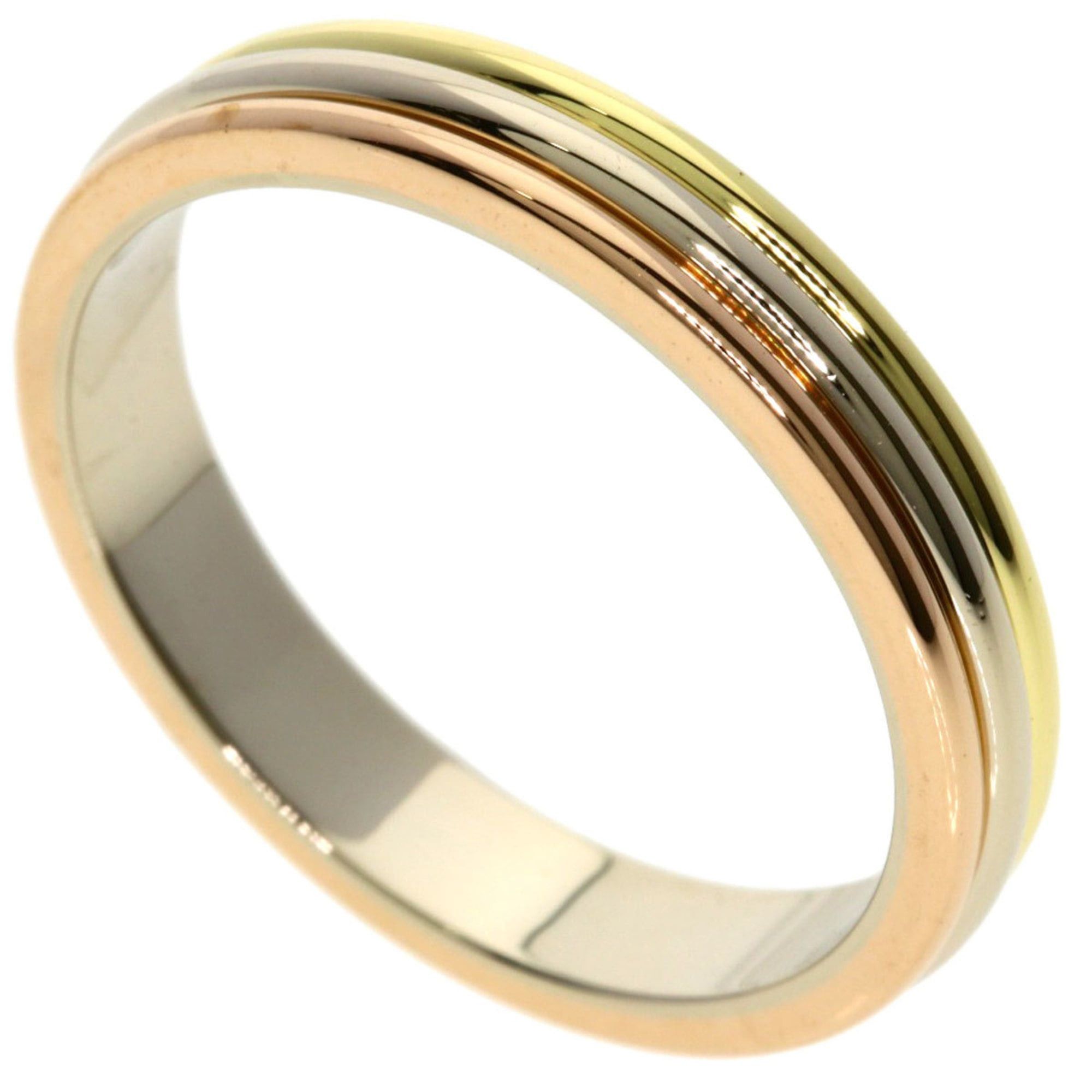 Cartier Three-Color #59 Ring 18K Yellow Gold/18KPG/18KWG Women's