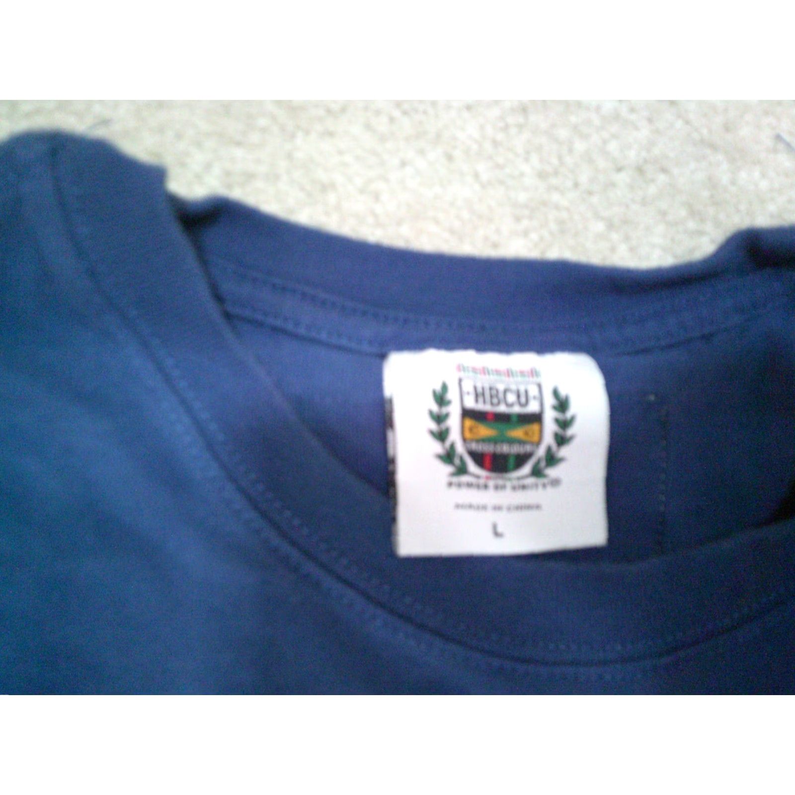 Vintage Cross Colours HBCU T Shirt Large Blue Mens Short Sleeve Crew Neck 90s Hip Hop Logo Knit Cotton All Seasons Regular Size US L / EU 52-54 / 3 - 6 Thumbnail