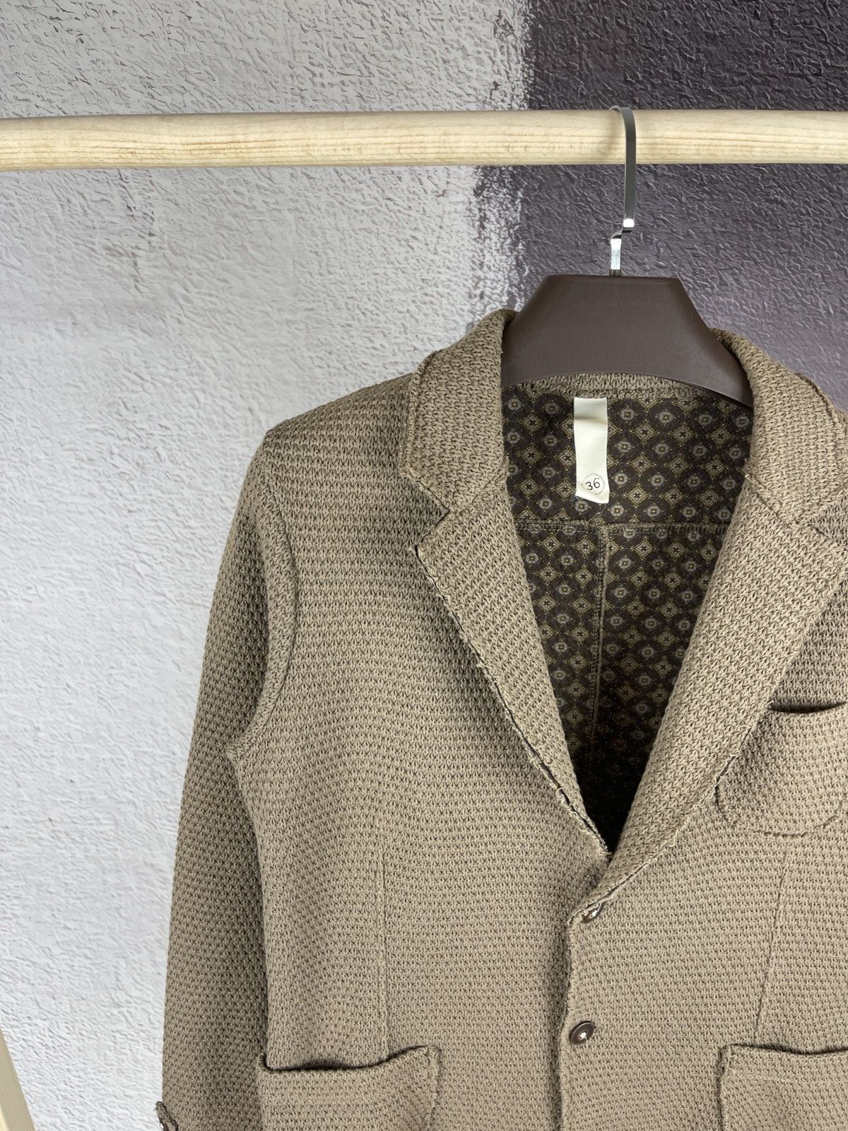 Officina36 Officina36 brown distressed blazer cotton 2 button Size 40R - 3 Thumbnail