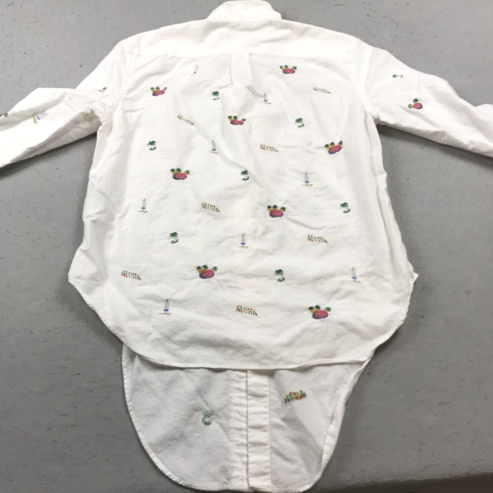 Ralph Lauren Ralph Lauren Shirt Mens Medium White Aloha Hawaiian Embroidered Logos Casual Size US M / EU 48-50 / 2 - 6 Thumbnail
