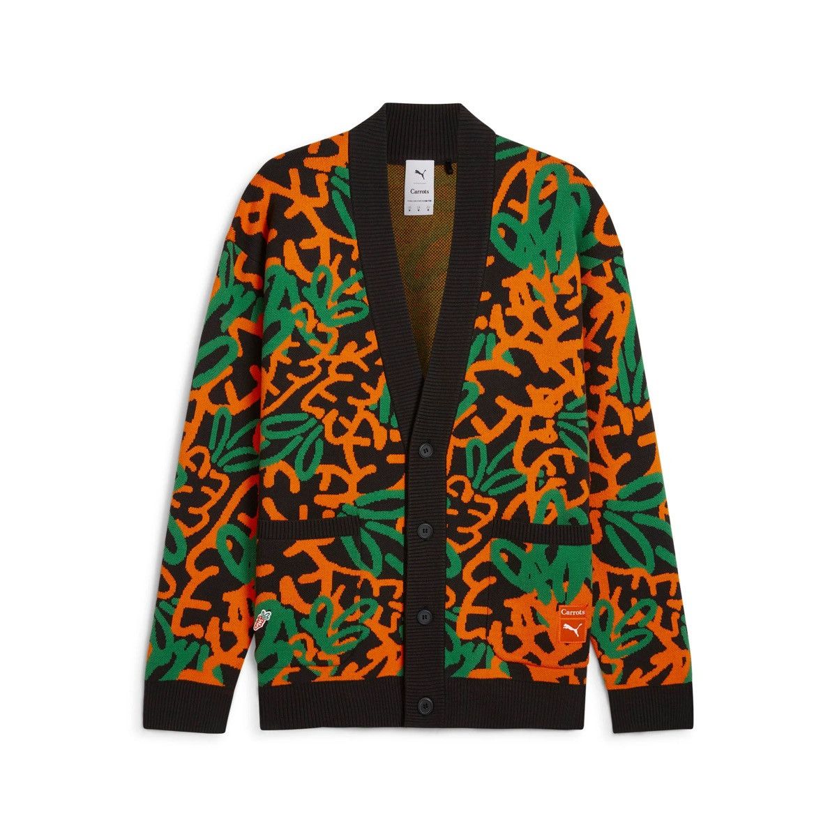 Carrots by Anwar Carrots Puma x Carrots Cardigan Knit Sweater Graphic Orange Pattern Size US M / EU 48-50 / 2 - 1 Thumbnail