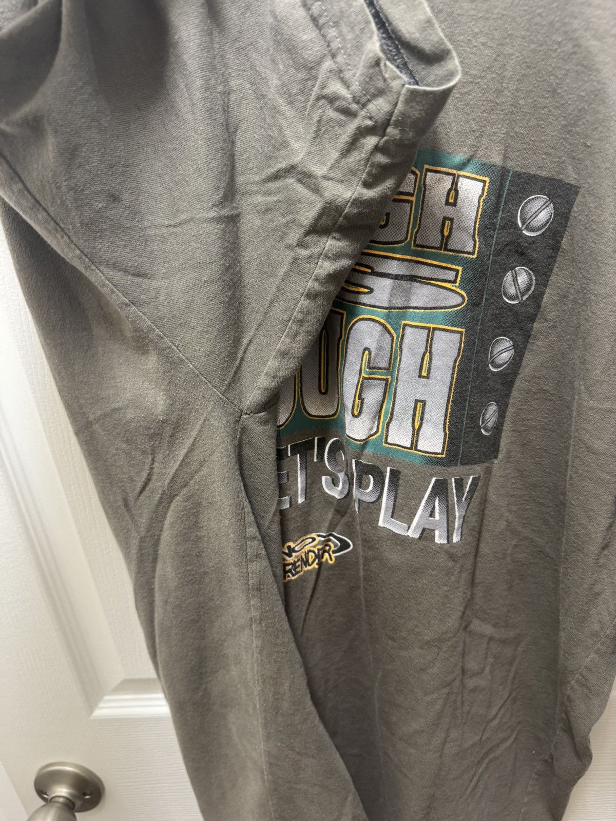 Vintage No Surrender 90s Enough is Enough Text Play Humor Vintage Size US XL / EU 56 / 4 - 6 Thumbnail