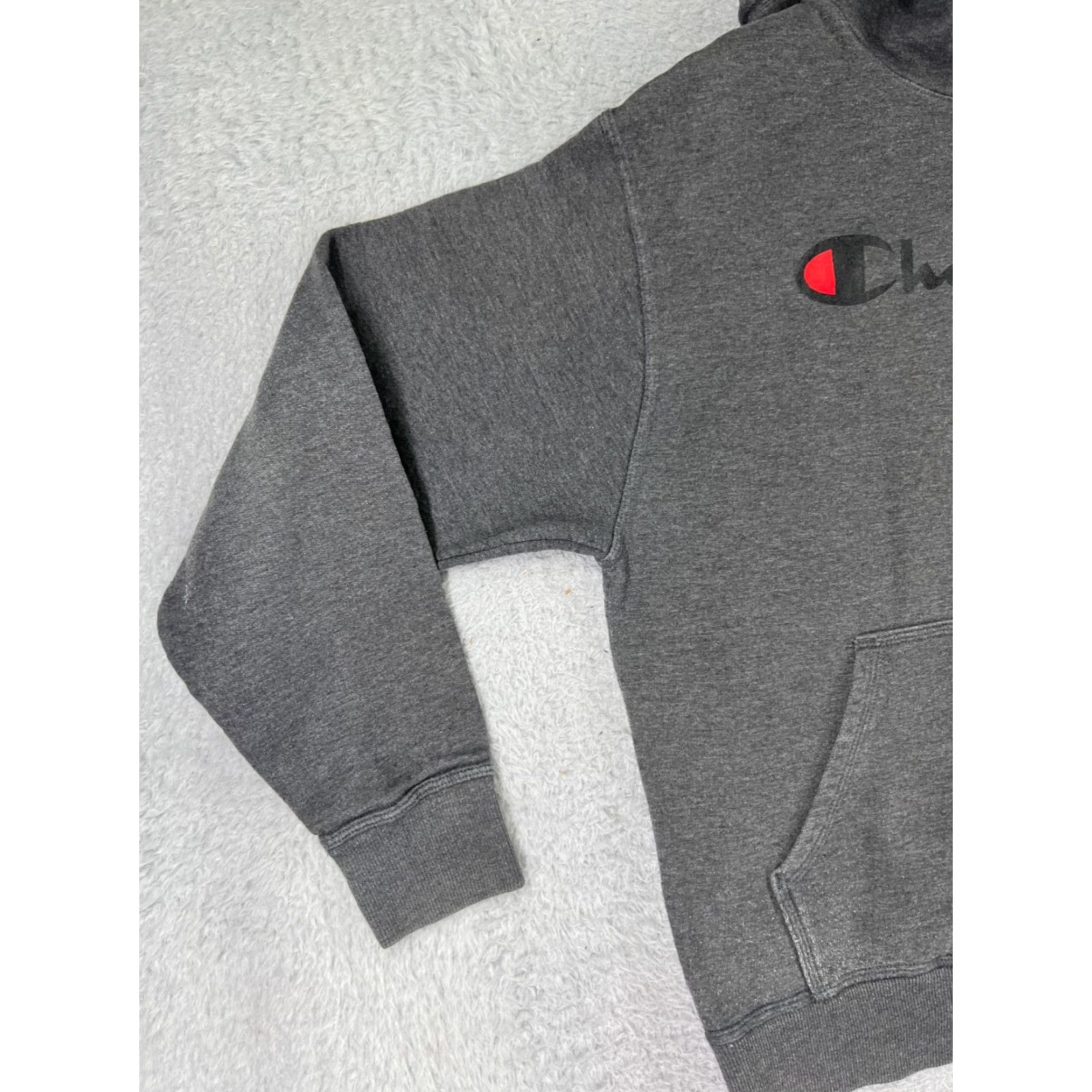 Champion VINTAGE Champion Hoodie Womens Medium Gray Pullover Long Sleeve Cotton Blend with Pockets USA Size M / US 6-8 / IT 42-44 - 6 Thumbnail
