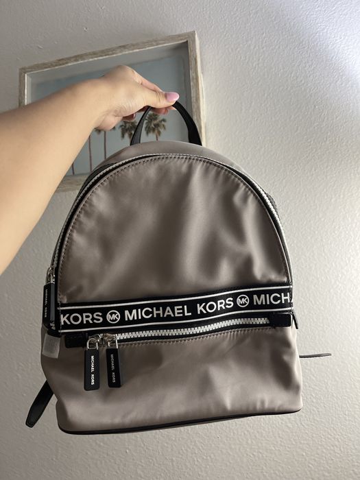 Michael Kors Michael Kors Kent Backpack Nylon / Leather Indigo Indigo Blue  System Camouflage Pattern