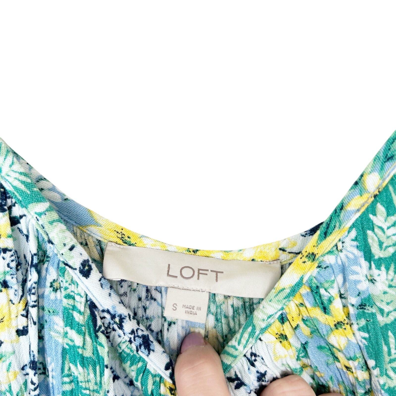 Loft Loft Green Yellow Floral Sleeveless Long Dress Sz S Size S / US 4 / IT 40 - 3 Thumbnail