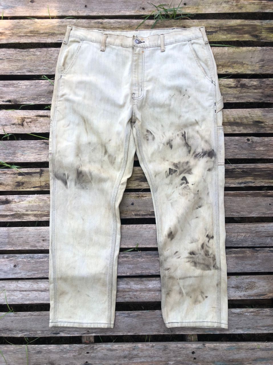 Levi's × Vintage Vintage Levi's Bleached Carpenter Denim Jeans Size US 34 / EU 50 - 2 Thumbnail