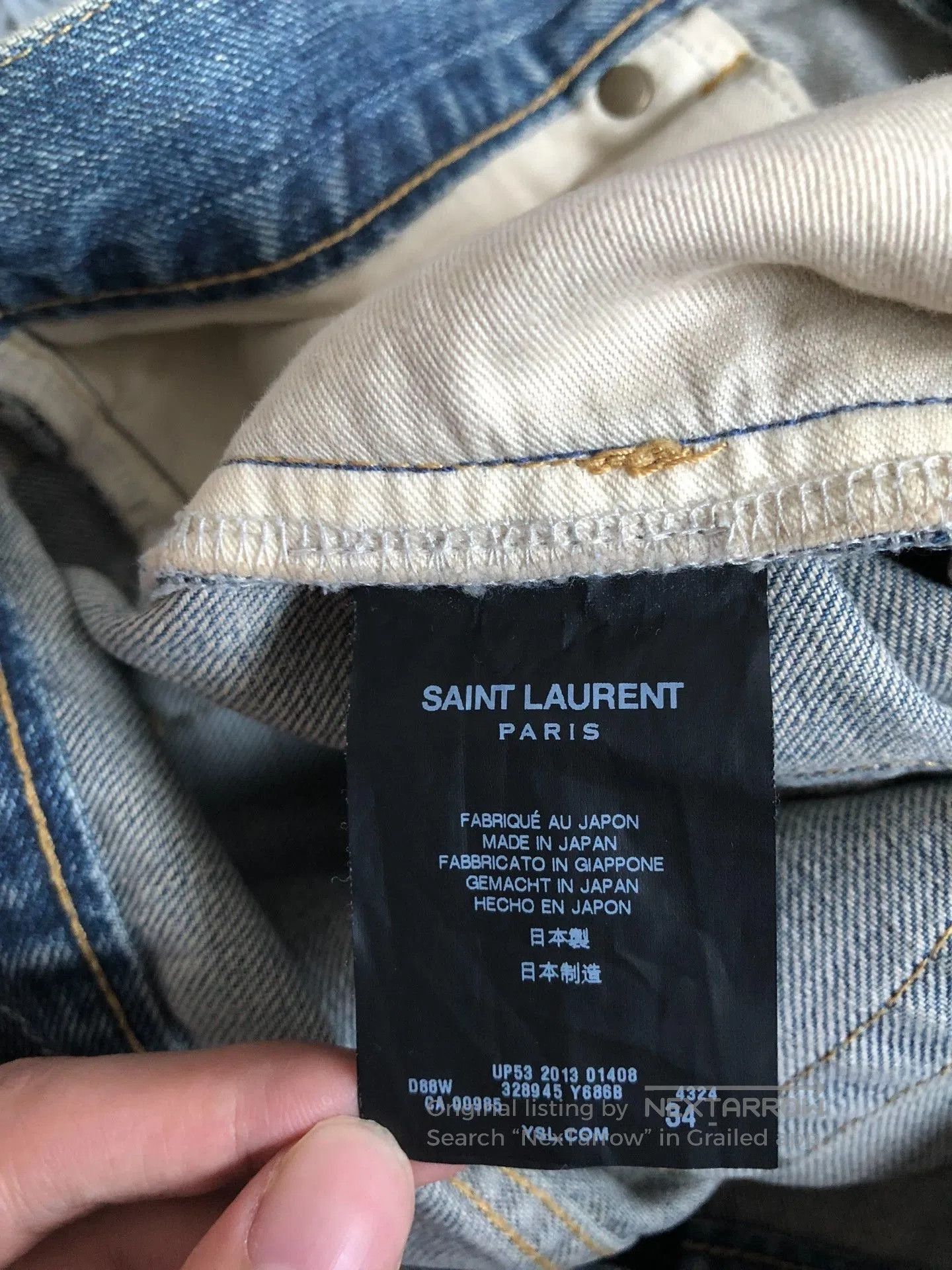 Saint Laurent Paris Saint Laurent SLP 13FW Runway Distressed Jeans. Size US 34 / EU 50 - 8 Thumbnail