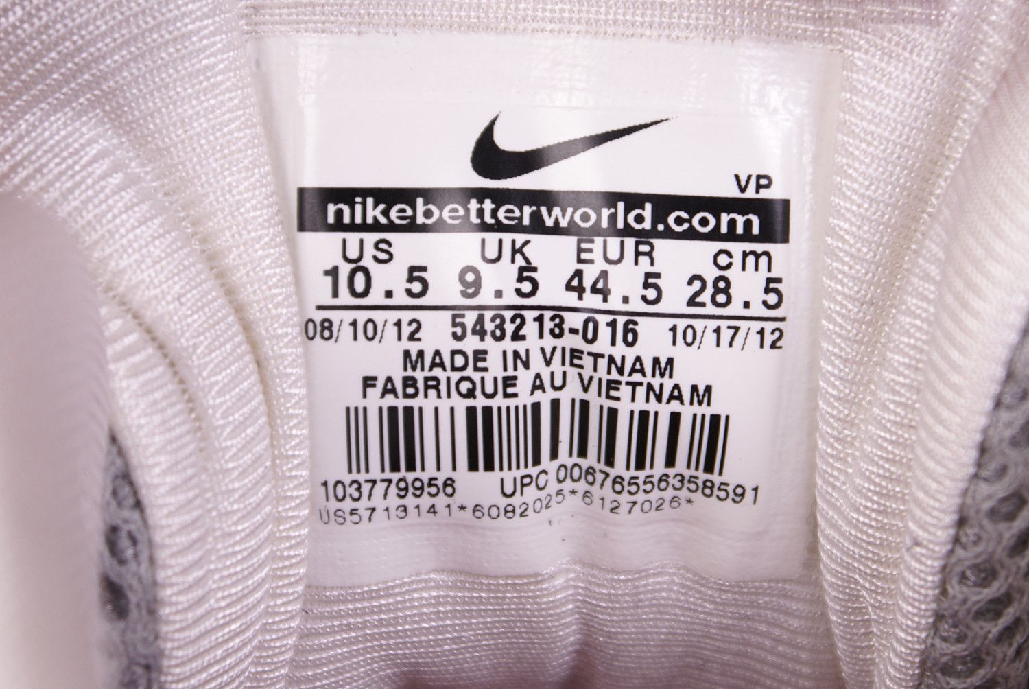 Nike 2012 Nike Air Max 1 Hyperfuse MATTE SILVER Red Black White Size US 10.5 / EU 43-44 - 14 Thumbnail
