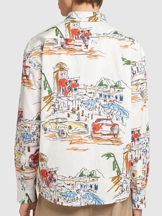 Jacquemus o1lsvrm0425 Simon Printed Cotton Shirt in Print Capri Car Size US XS / EU 42 / 0 - 4 Thumbnail