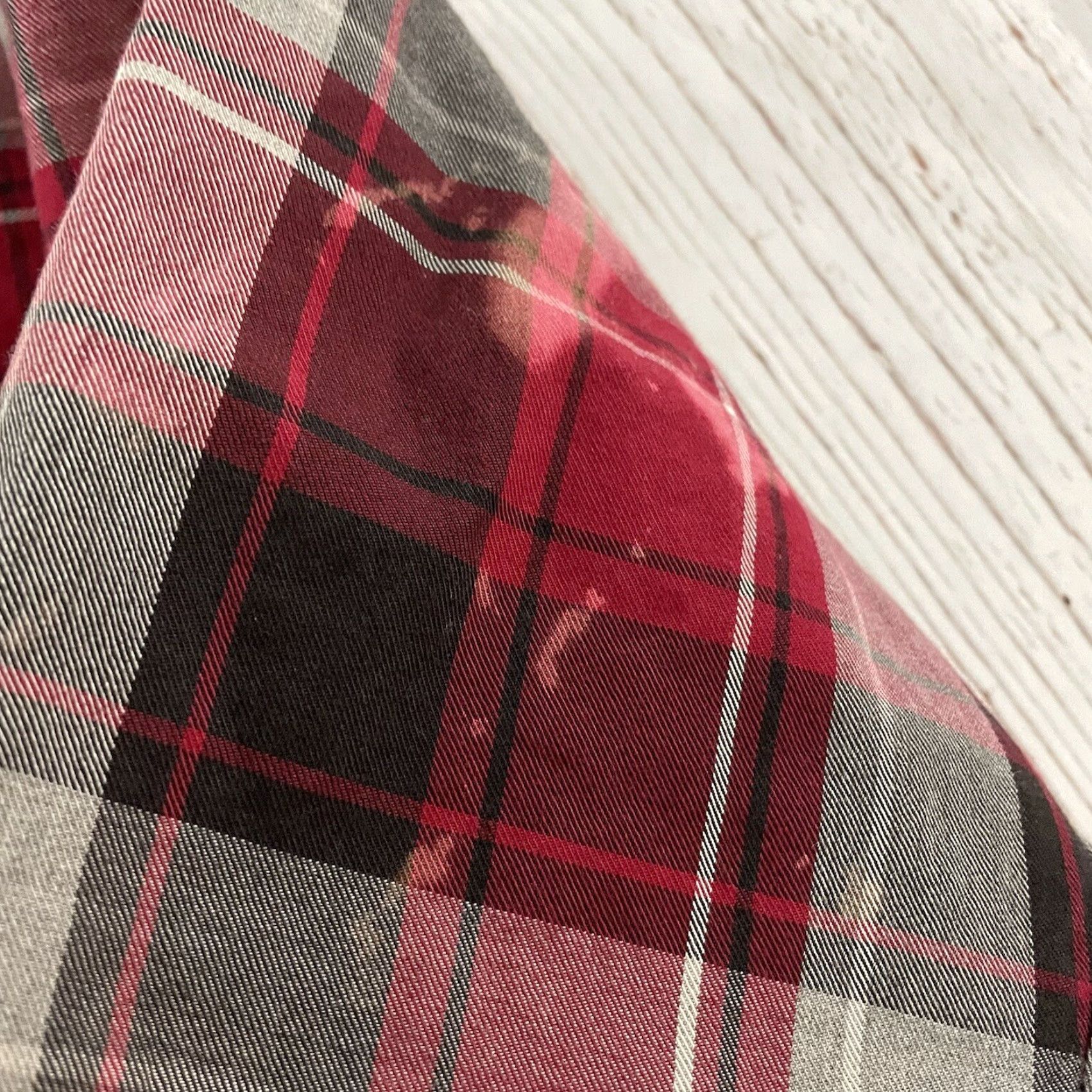 Vintage J.L. Powell Plaid Shirt Button-Up Men's XXL Red Gray Size US XXL / EU 58 / 5 - 4 Thumbnail