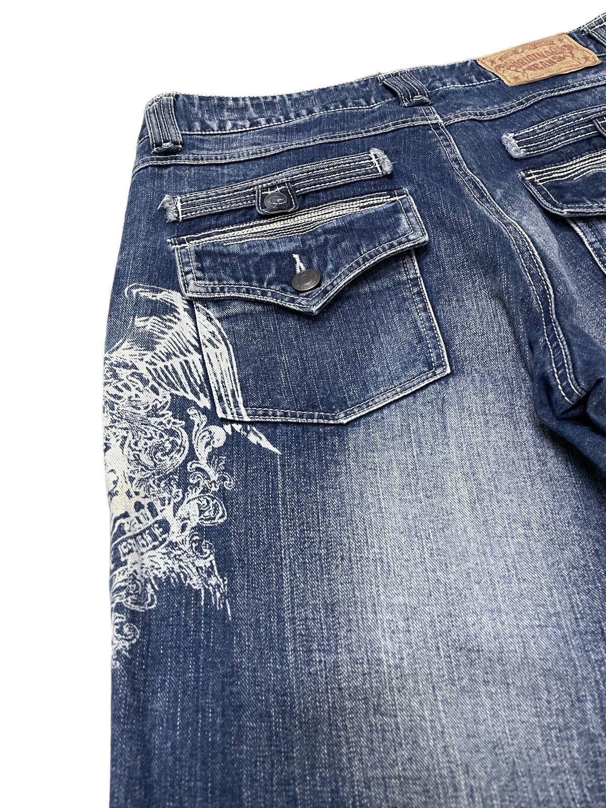 Hysteric Glamour × Japanese Brand × Red Monkey undercover gothic wing skull style baggy loose jeans Size US 34 / EU 50 - 17 Thumbnail