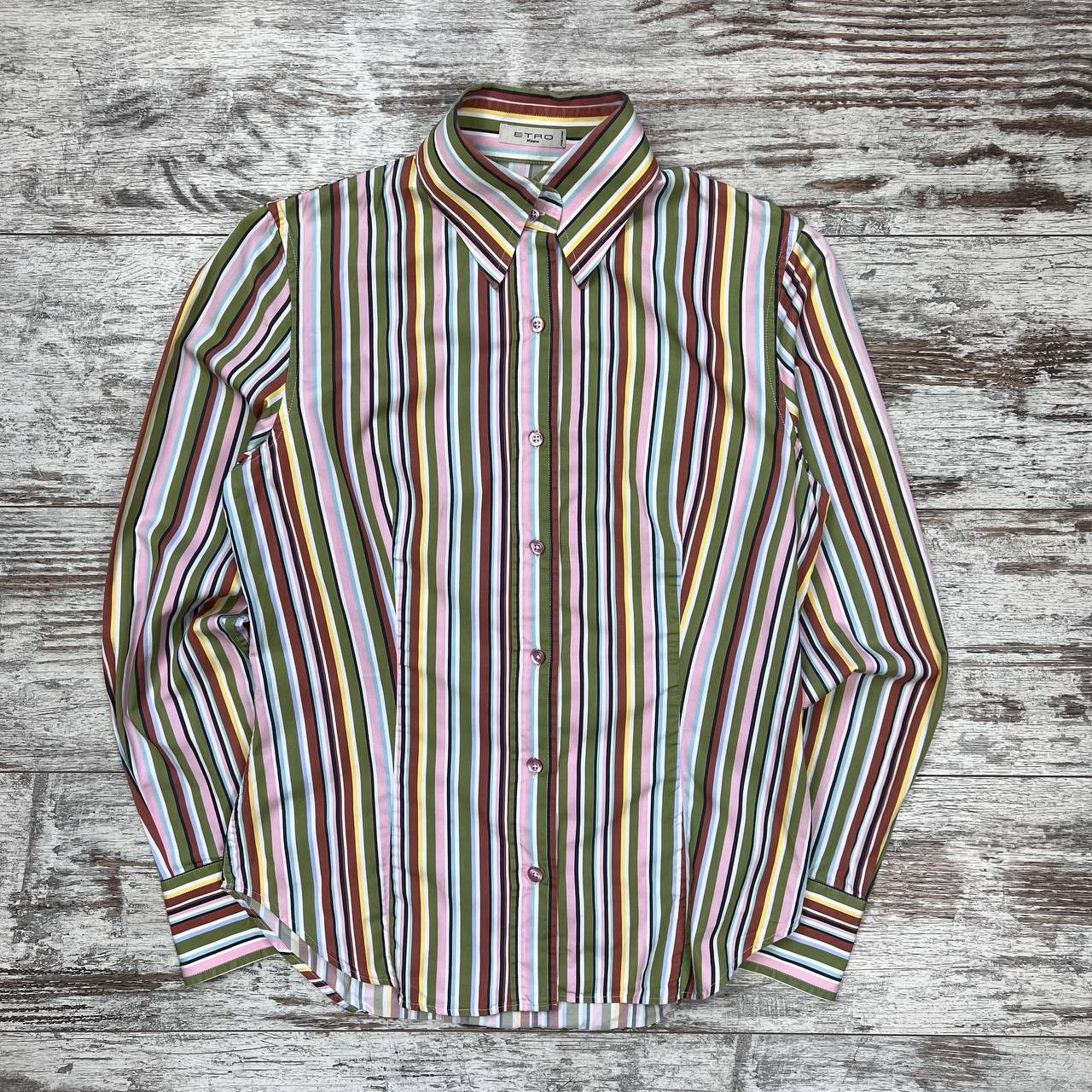 Etro ETRO MILANO Multicolor Stripe Long Sleeve Blouse Shirt Size M / US 6-8 / IT 42-44 - 1 Thumbnail