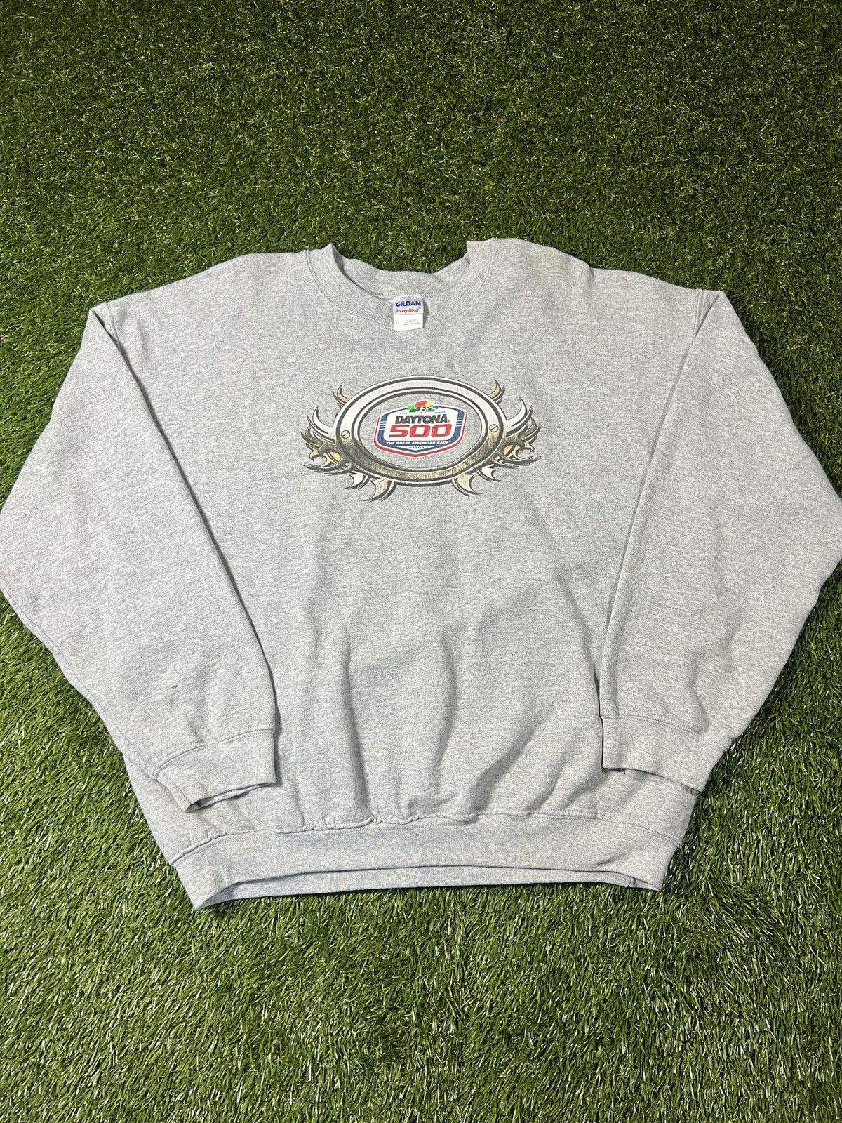 NASCAR Vintage Y2K Grunge Styled Daytona 500 NASCAR Racing Crewneck Size US XL / EU 56 / 4 - 1 Thumbnail