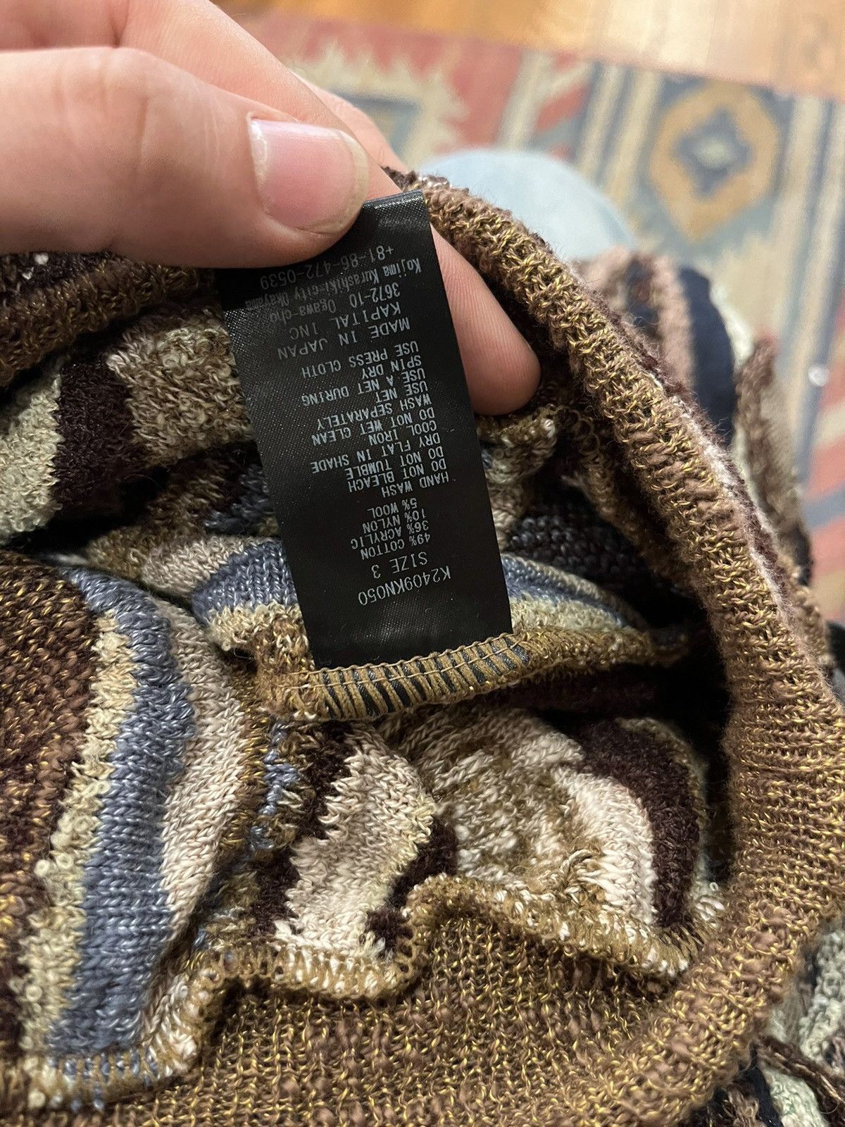 Kapital × Kapital Kountry Kapital 7G Knit Gaudy Hood Sweater - GBR Size US L / EU 52-54 / 3 - 5 Thumbnail