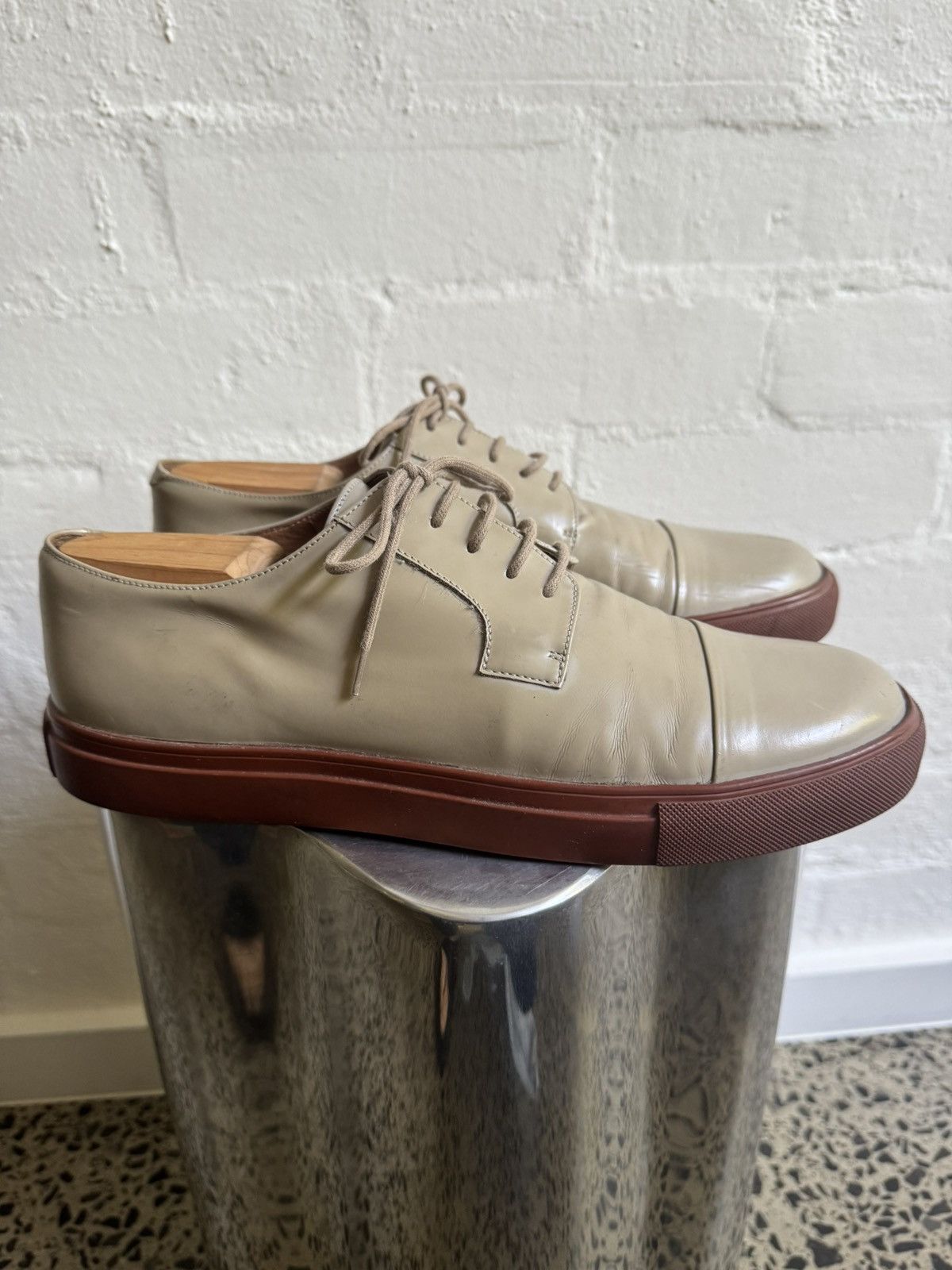 Dries Van Noten Coated leather low top shoes Size US 10 / EU 43 - 4 Thumbnail