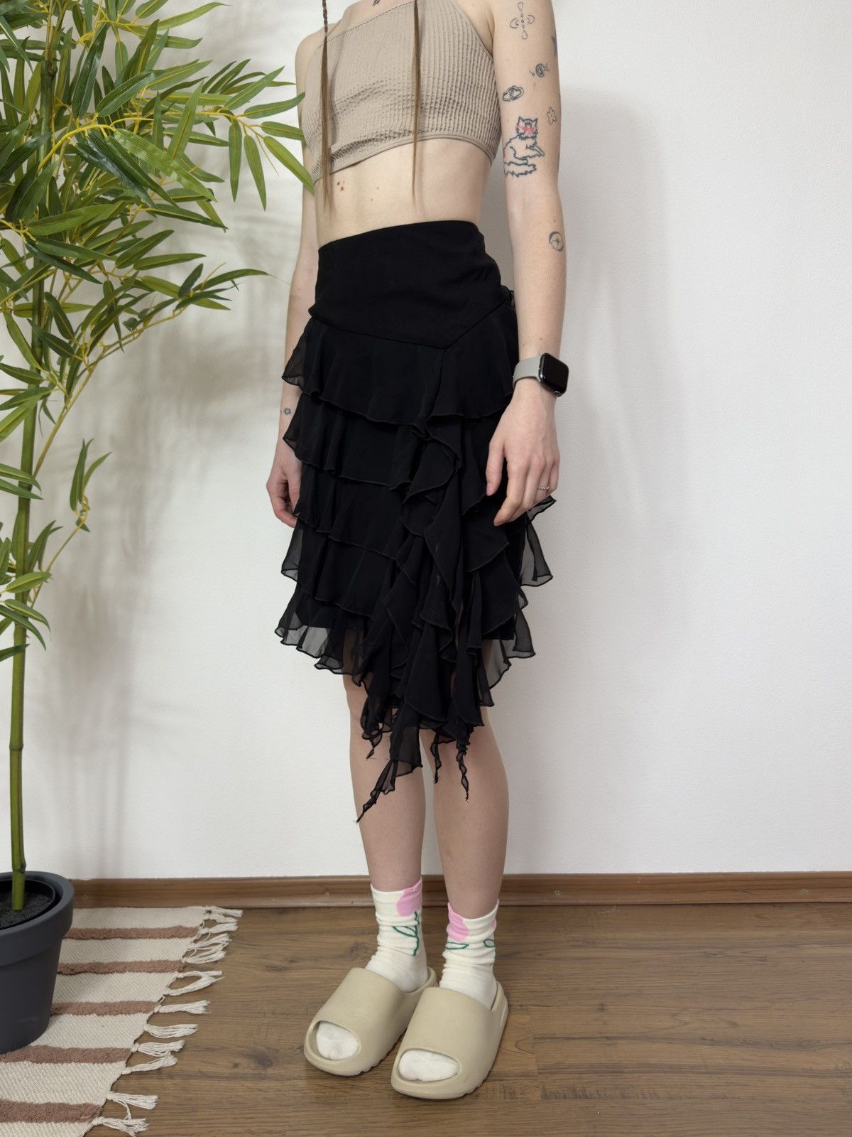 Morgan Homme VINTAGE MORGAN DE TOI FRANCE MESH RUSH SKIRT Size 26" / US 2 / IT 38 - 6 Thumbnail