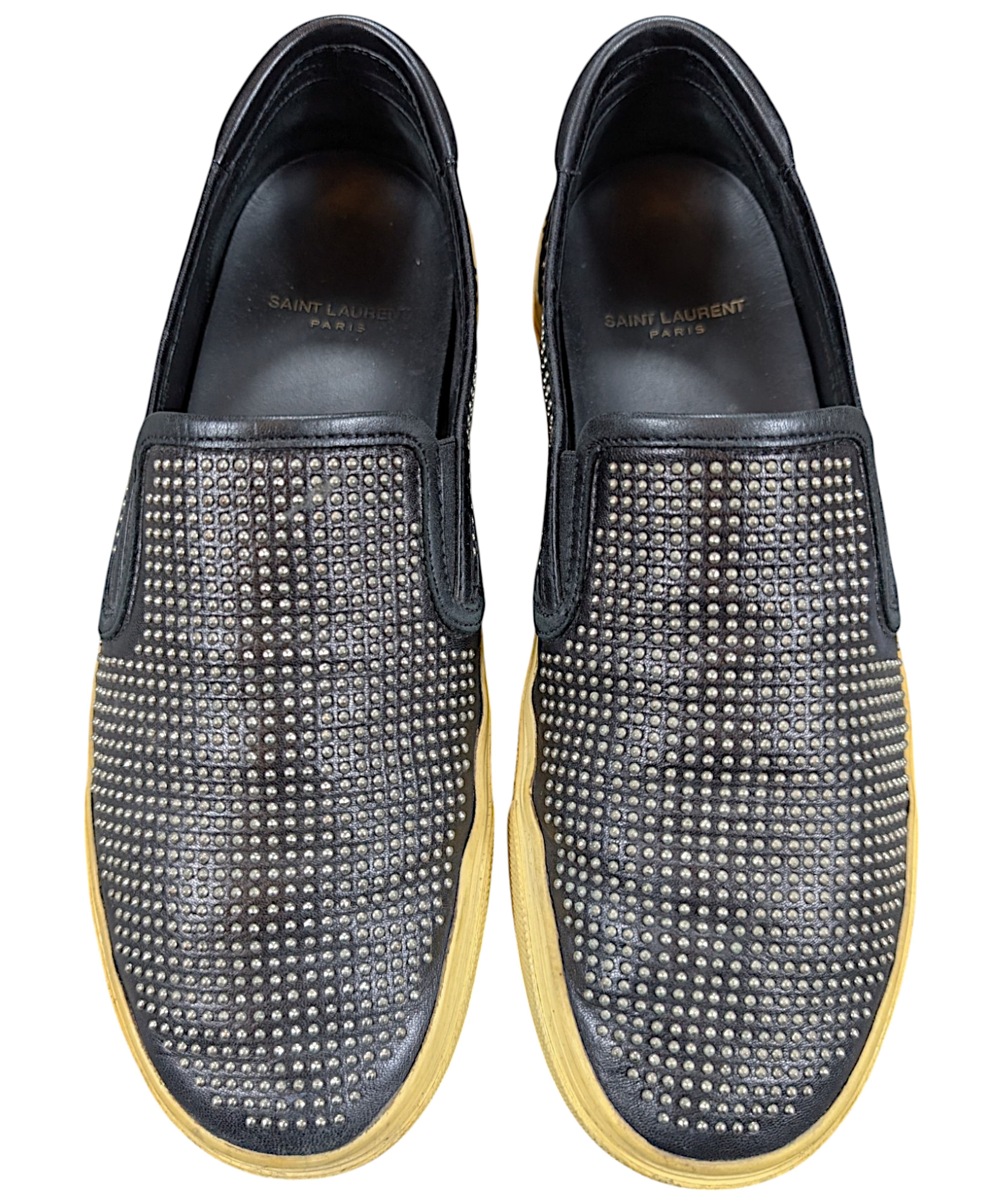Saint Laurent Paris Saint Laurent Hedi Slimane FW14 Studded Slip On Sneakers Size US 8.5 / EU 41-42 - 1 Thumbnail