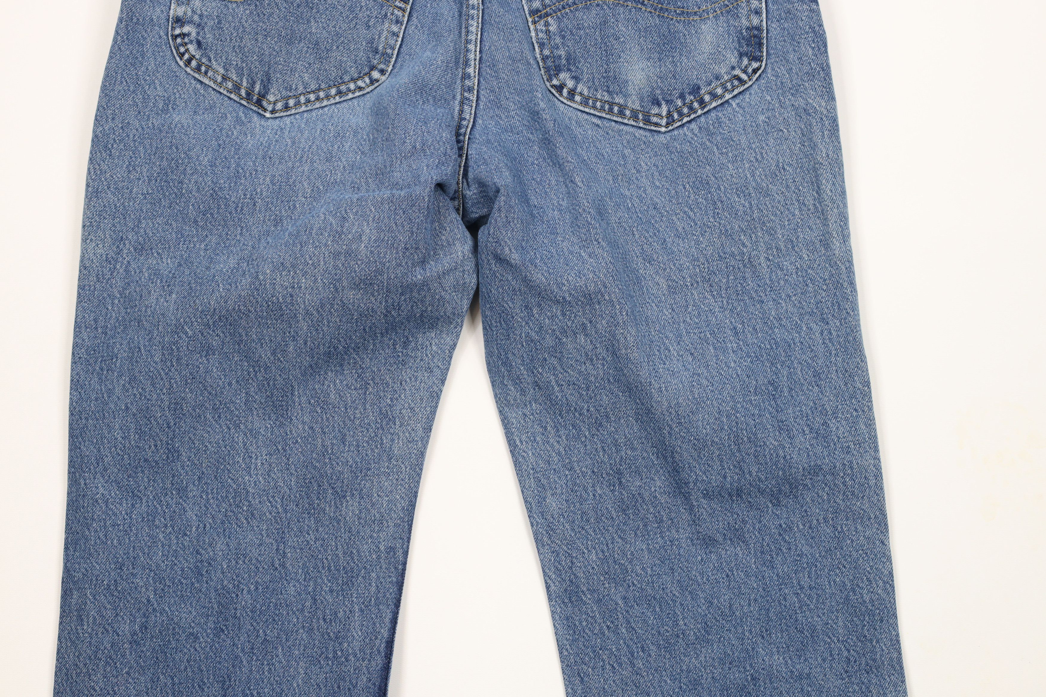 Lee × Vintage Vintage 90s Lee Jeans Straight Leg Denim Jeans Blue Cotton Size US 33 - 11 Thumbnail