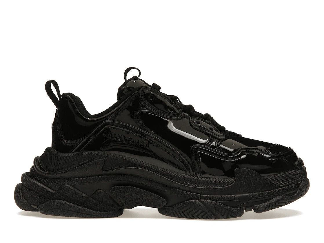 triple s sneaker black patent