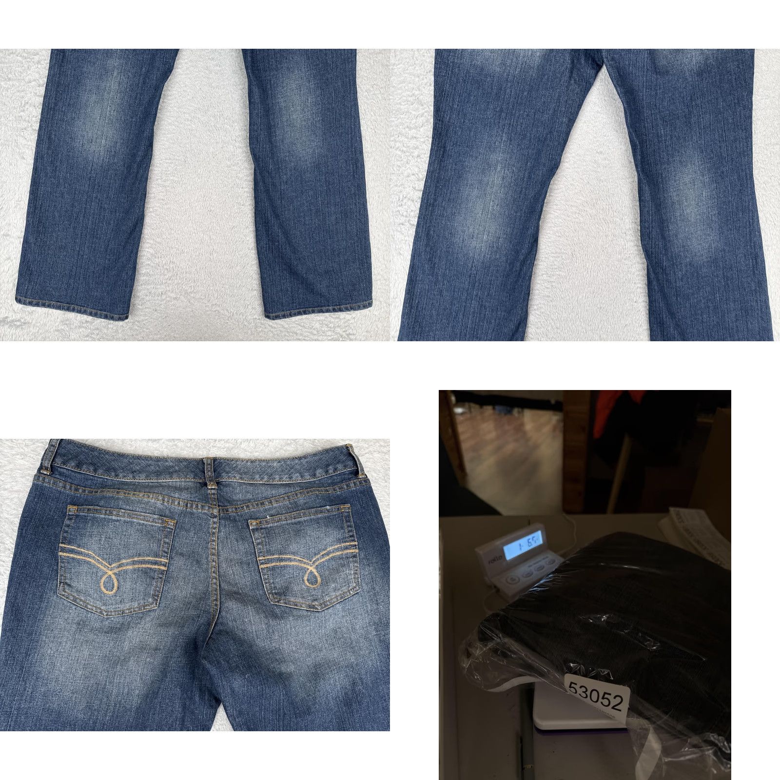 Vintage American Rag Jeans Juniors 15 Womens Blue Bootcut Stretch Denim Mid Rise Casual Size 36" / US 14 / IT 50 - 10 Thumbnail