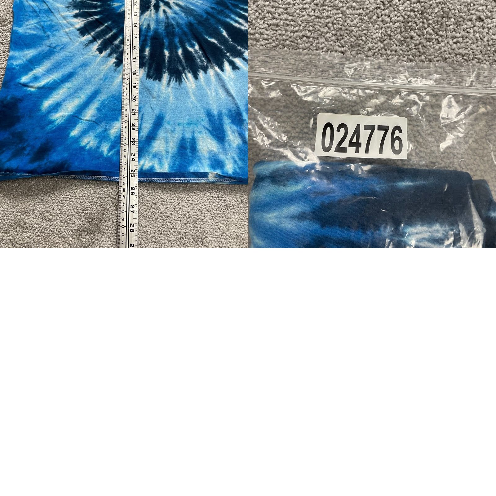 Fruit Of The Loom Fruit Of the Loom Tie Dye Tee Unisex Large Blue Long Sleeve T-Shirt Beach Casual Shirt Mens Size US L / EU 52-54 / 3 - 9 Thumbnail