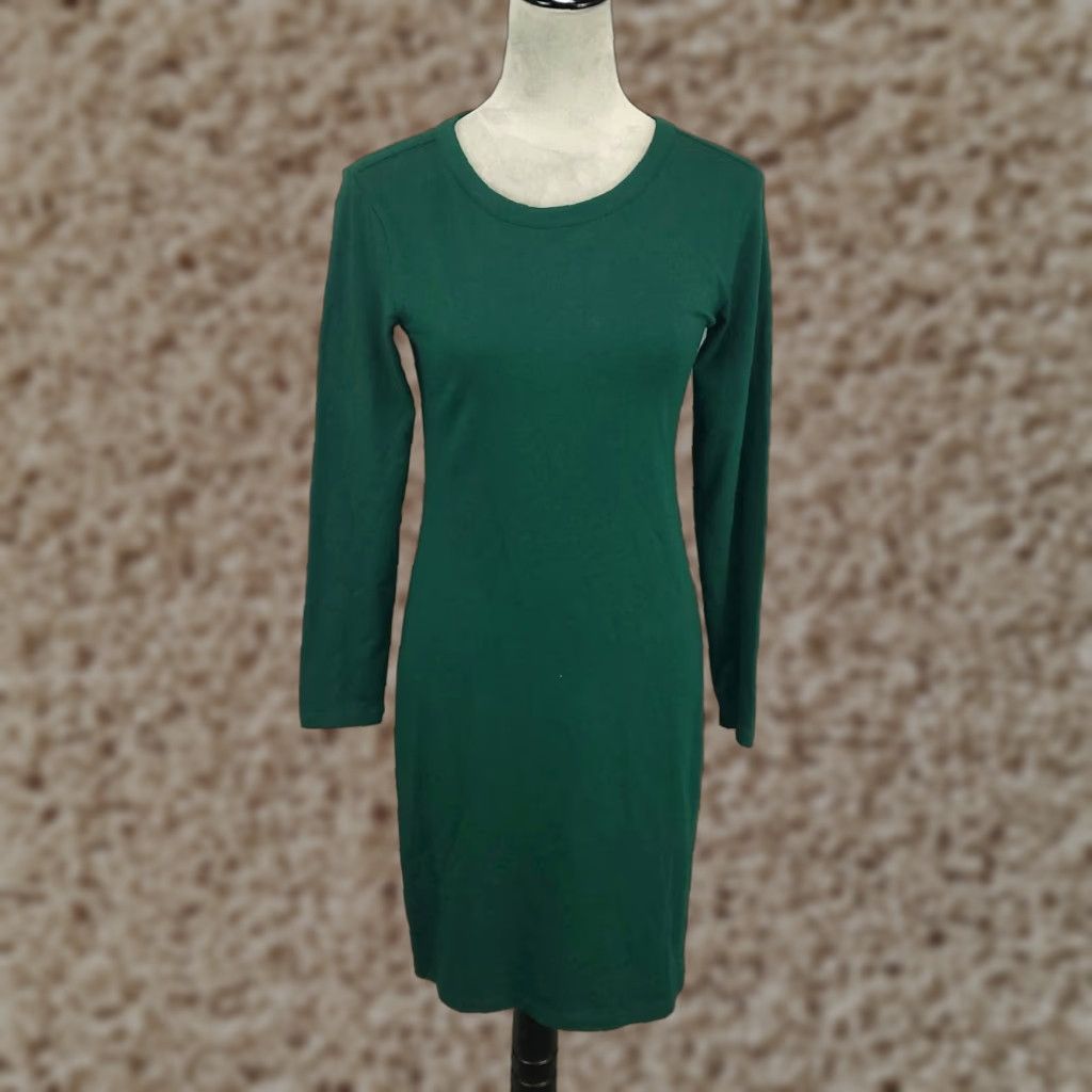 Old Navy Old Navy Green Long Sleeve Pullover Shirt Dress Womens Small Classic Knit NWT Size S / US 4 / IT 40 - 1 Thumbnail