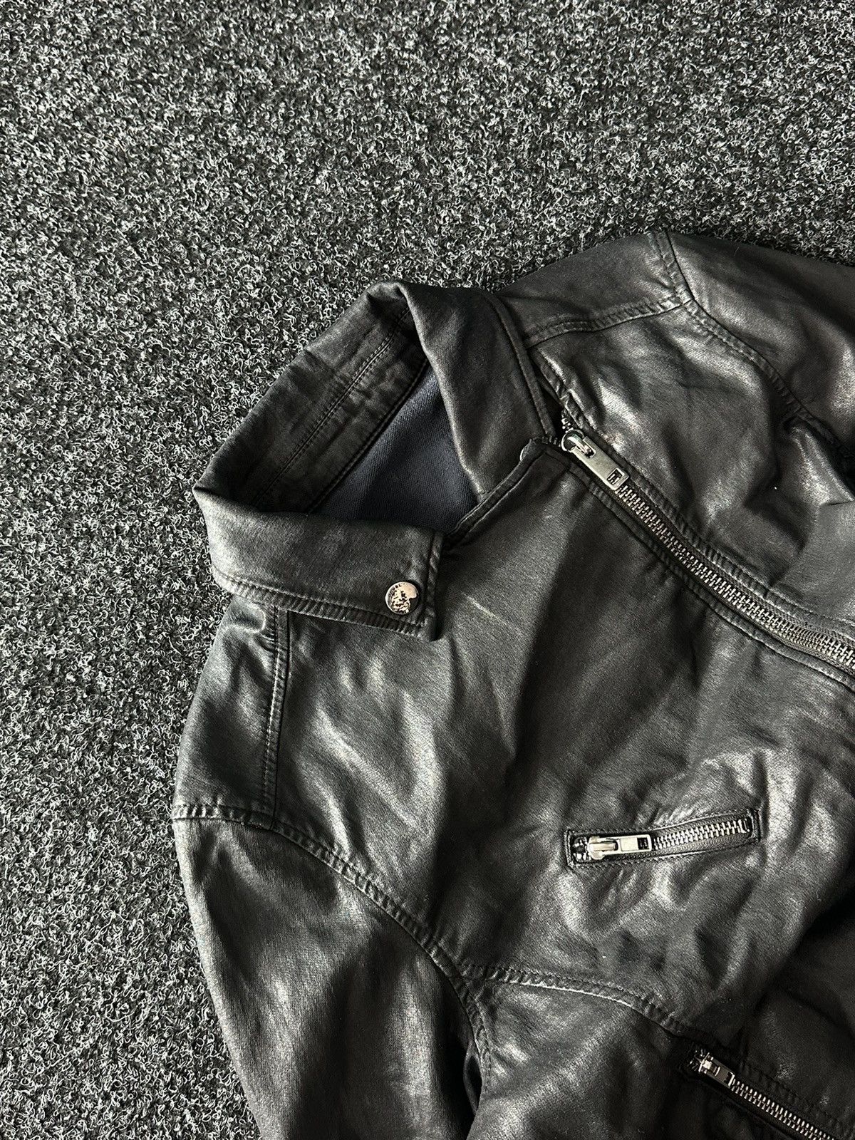 Diesel × If Six Was Nine 🚨AVANT-GARDE Diesel Rick Owen’s Opium Y2K LEATHER DENIM Size M / US 6-8 / IT 42-44 - 4 Thumbnail