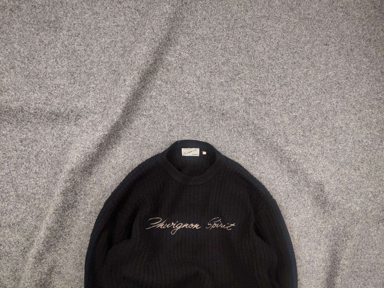 Chevignon Vintage 90's Chevignon Wool Blend Black Knit cropped Sweater Size US L / EU 52-54 / 3 - 1 Thumbnail