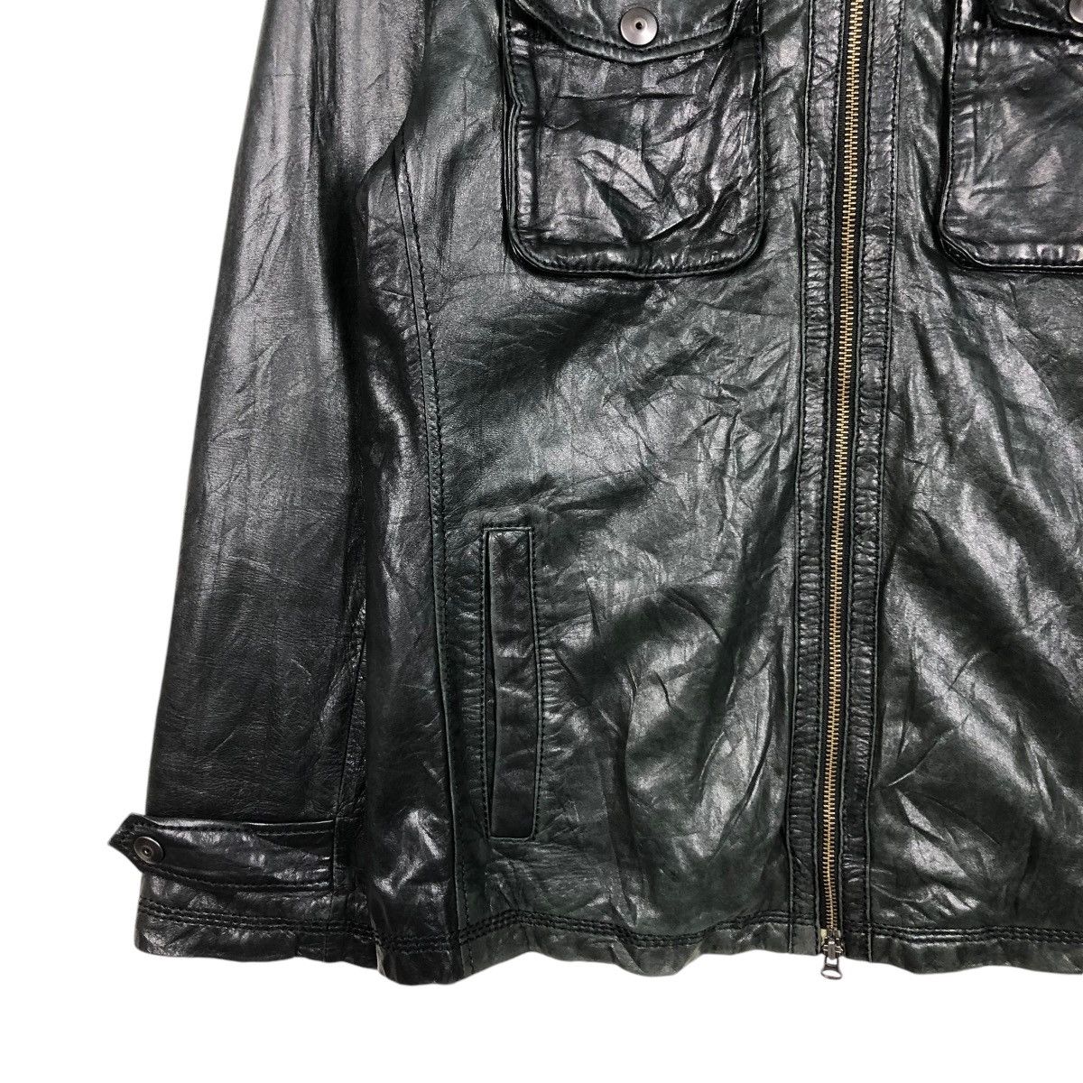 Issey Miyake 🔥VINTAGE BIKER LEATHER JACKET ON BOARD ISSEY MIYAKE Size US L / EU 52-54 / 3 - 6 Thumbnail