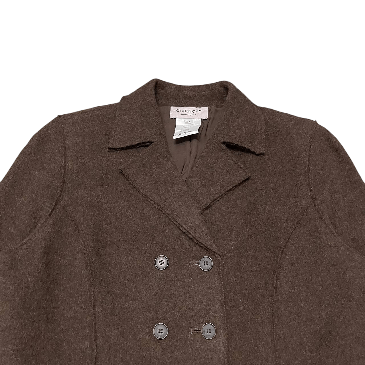 Givenchy Vintage Givenchy Boutiques Wool Coat Brown Size M / US 6-8 / IT 42-44 - 2 Thumbnail