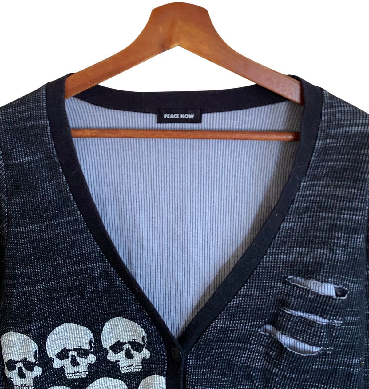 Japanese Brand Rare Vintage Japanese Brand Peace Now Punker Cardigan 2000s Size US M / EU 48-50 / 2 - 4 Thumbnail