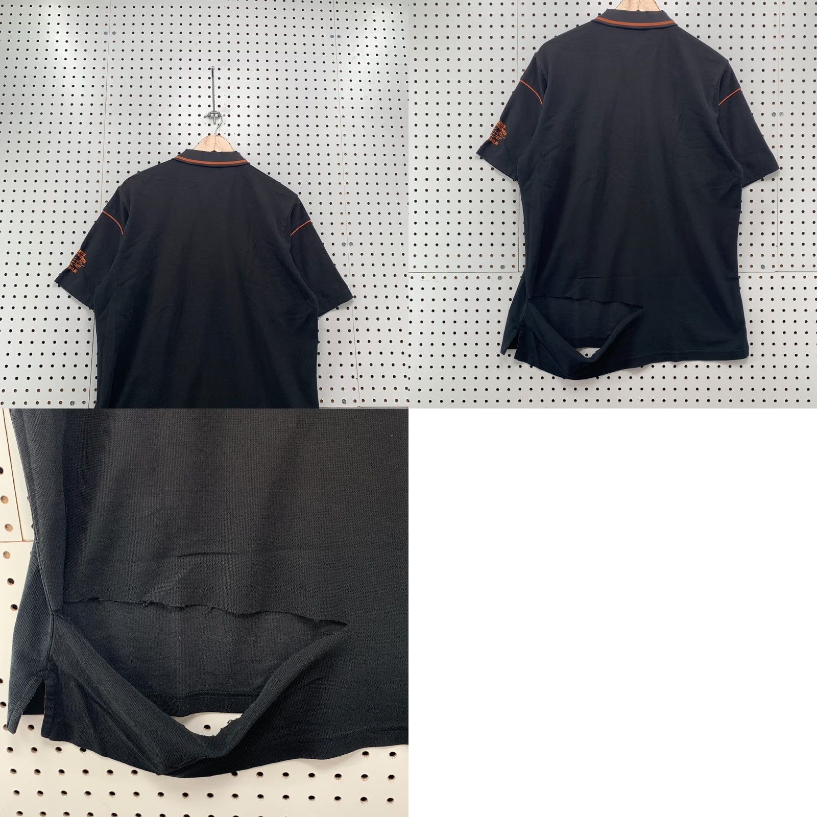 Harley Davidson Harley-Davidson Motorcycle Pocket Polo Shirt Black Orange Mens Large 22x31 Size US L / EU 52-54 / 3 - 10 Thumbnail
