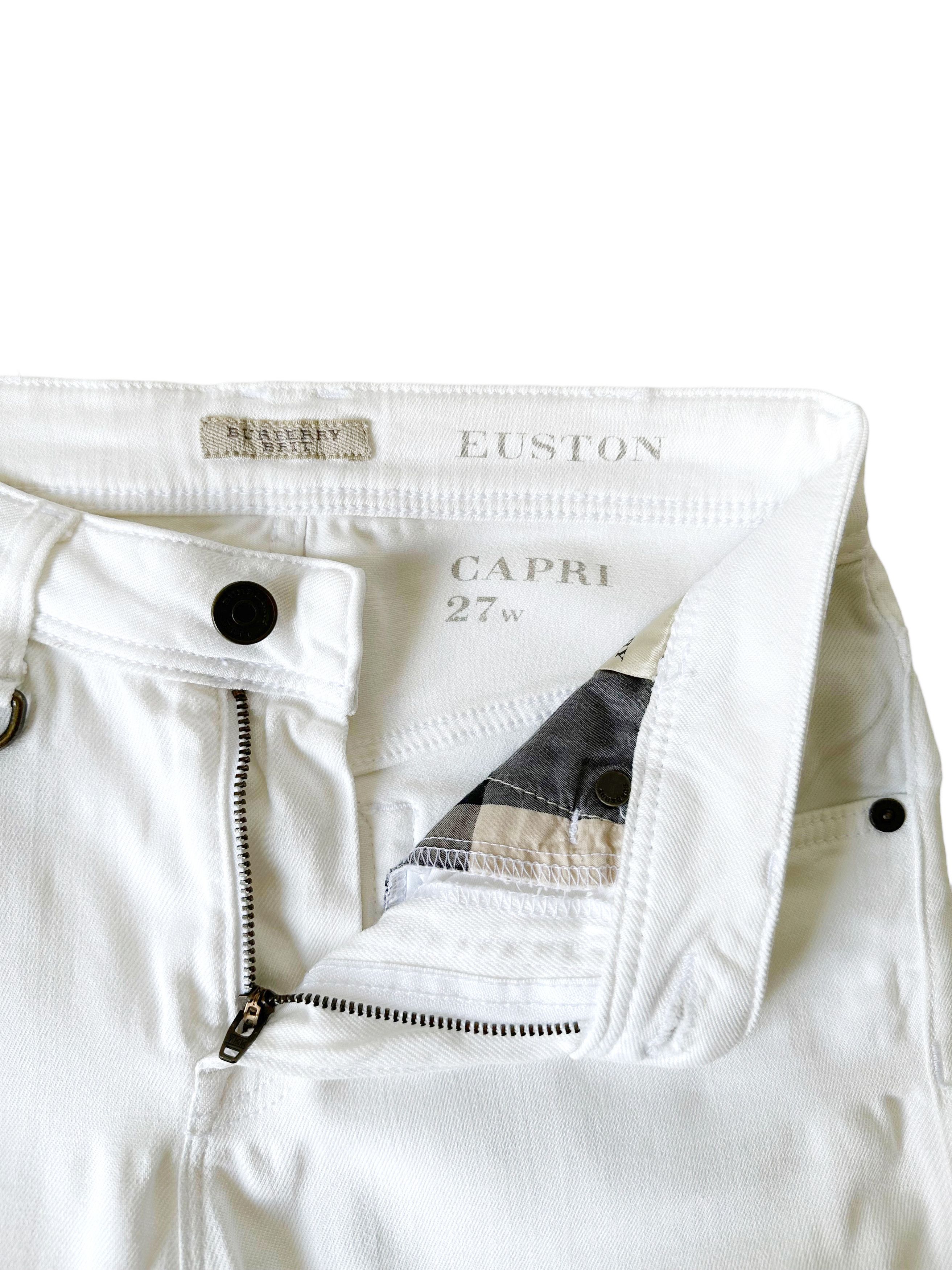 Burberry Burberry Cropped White Euston Jeans Capri W27 Size 27" / US 4 / IT 40 - 5 Thumbnail