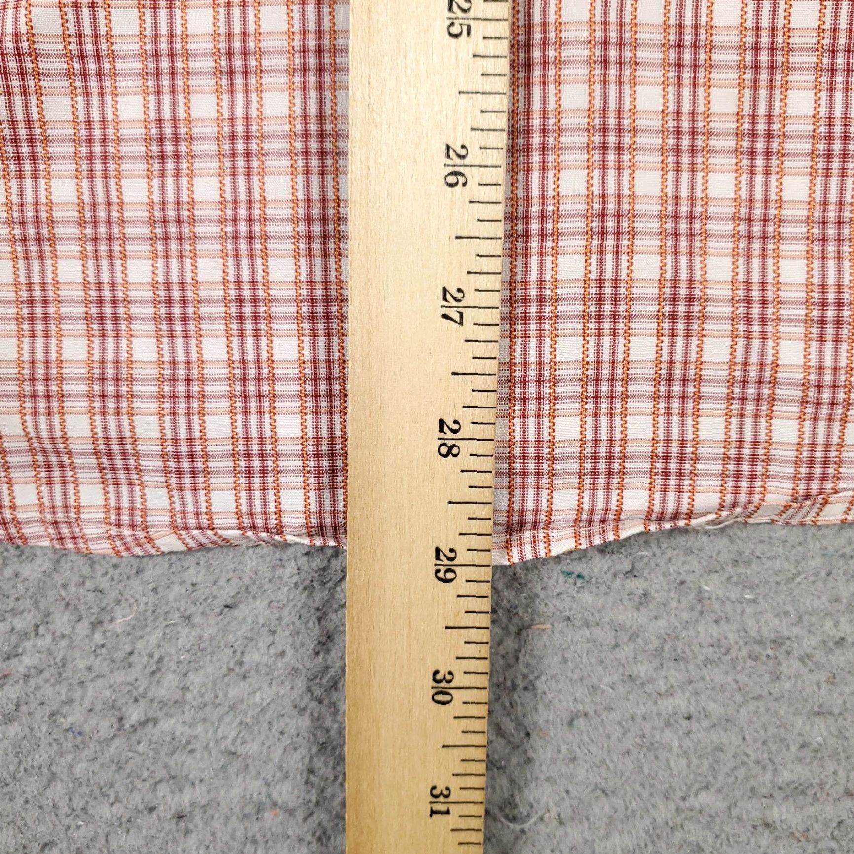 BUGATCHI Bugatchi Uomo Shirt Mens S Red Orange Plaid Casual Button Up Long Sleeve Size US S / EU 44-46 / 1 - 5 Thumbnail