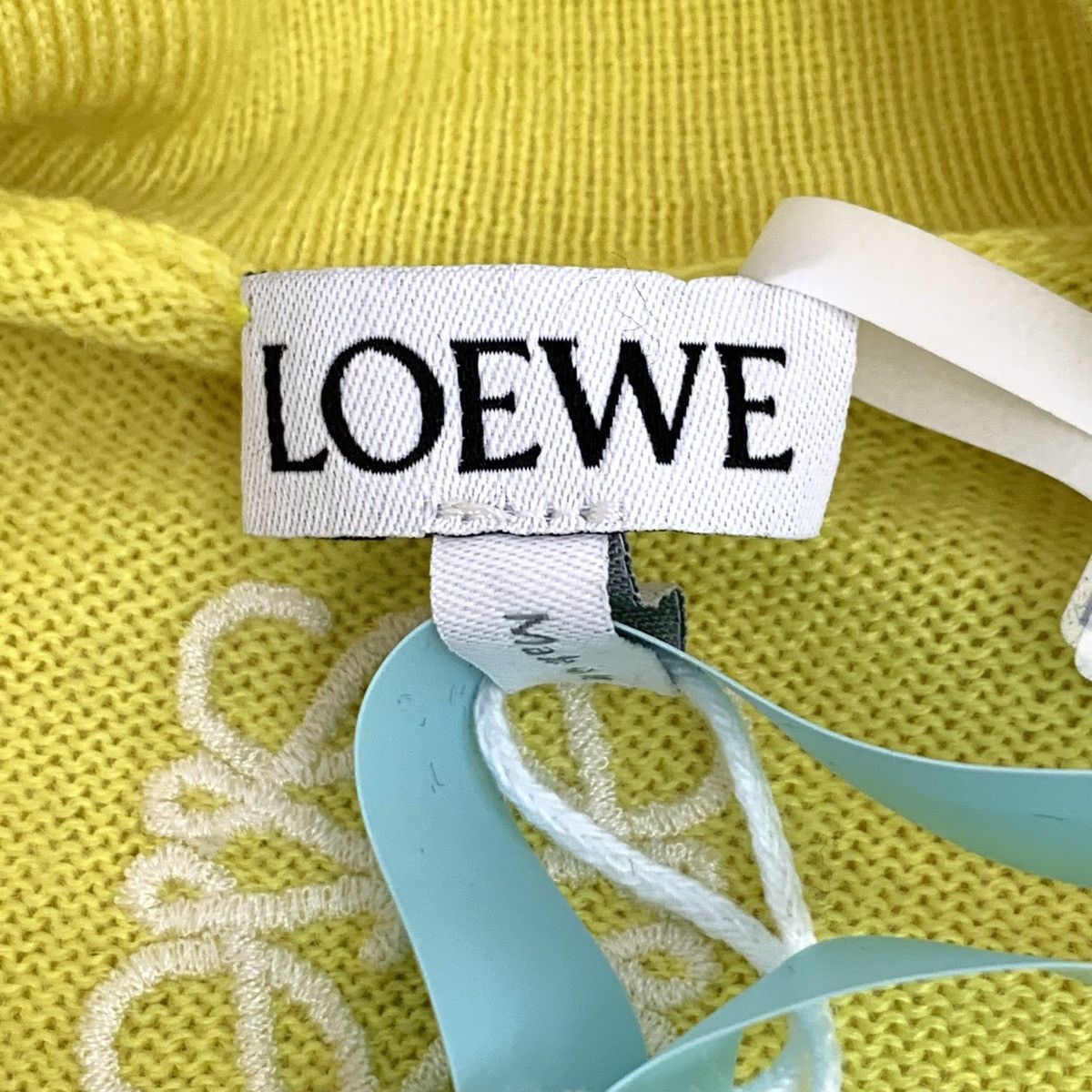 Loewe Loewe Yellow Logo Embroidered Wool Knit Sweater K26WX Size L / US 10 / IT 46 - 5 Thumbnail
