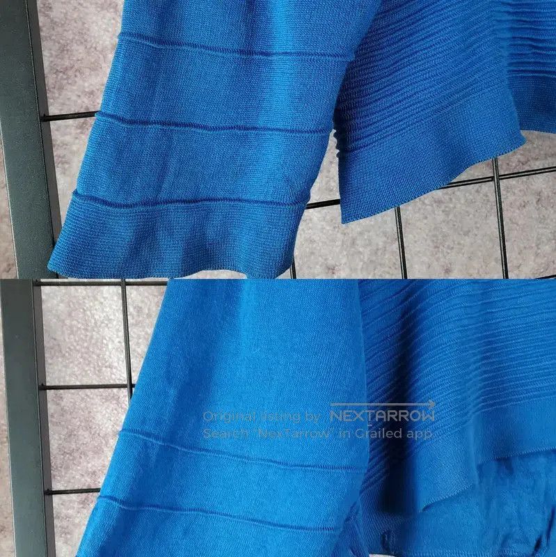 Dior Dior Blue Cotton Striped Cropped Cardigan . Size M / US 6-8 / IT 42-44 - 6 Thumbnail