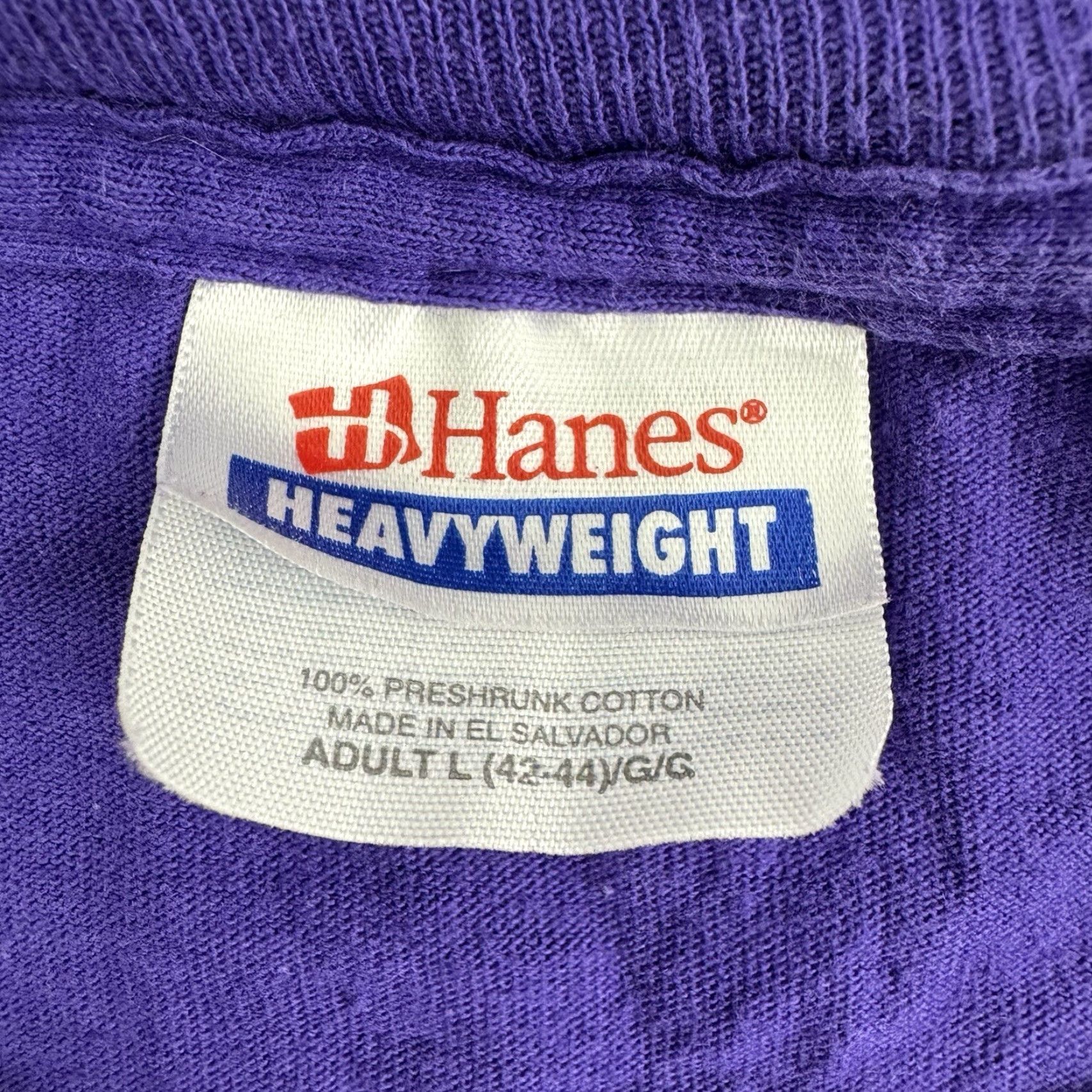 Hanes VINTAGE Hanes T-Shirt Purple 90s Nature Animals Adult Large Mens Crew Neck Short Sleeve 2402L Size US L / EU 52-54 / 3 - 4 Thumbnail