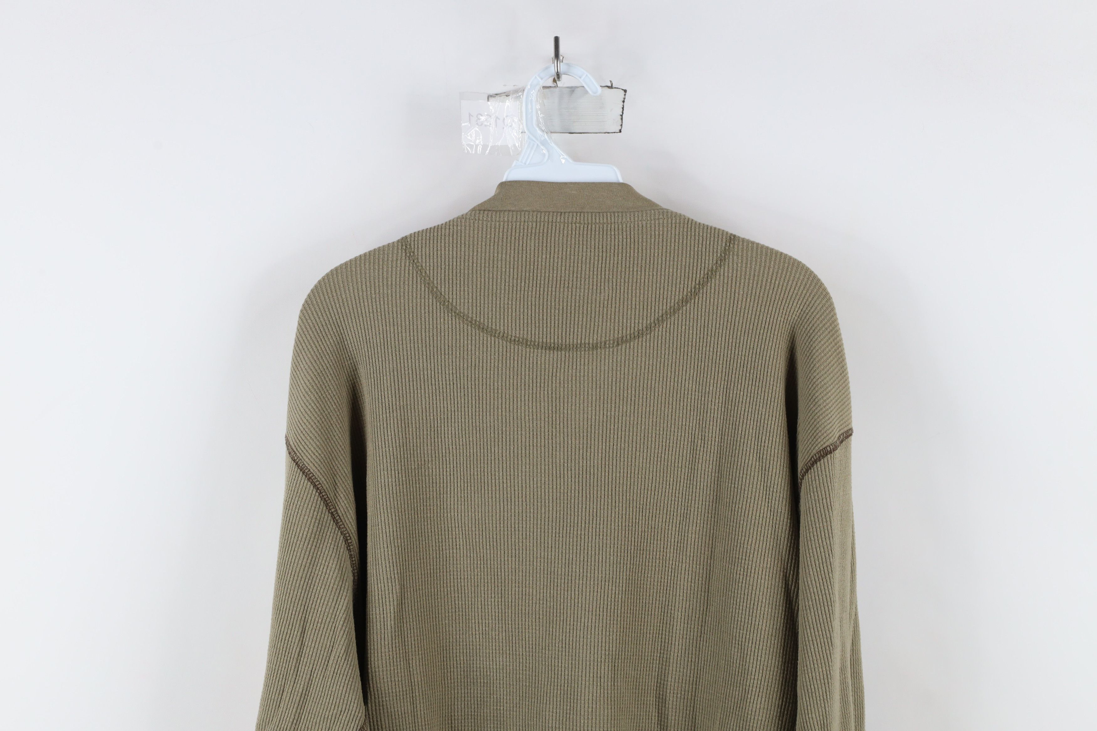 Vintage Vintage Y2K Streetwear Thermal Waffle Knit Henley T-Shirt Size US XL / EU 56 / 4 - 8 Thumbnail