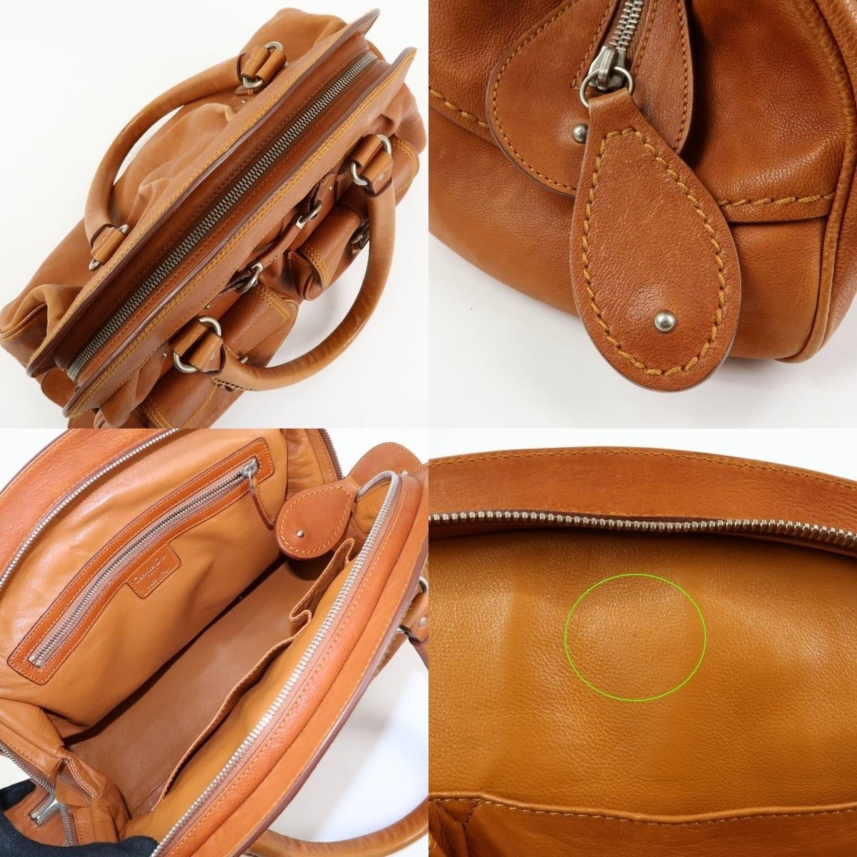 Christian Dior Monsieur Christian Dior Gaucho Doctor's Bag Calfskin Satchel Tan Size ONE SIZE - 6 Thumbnail