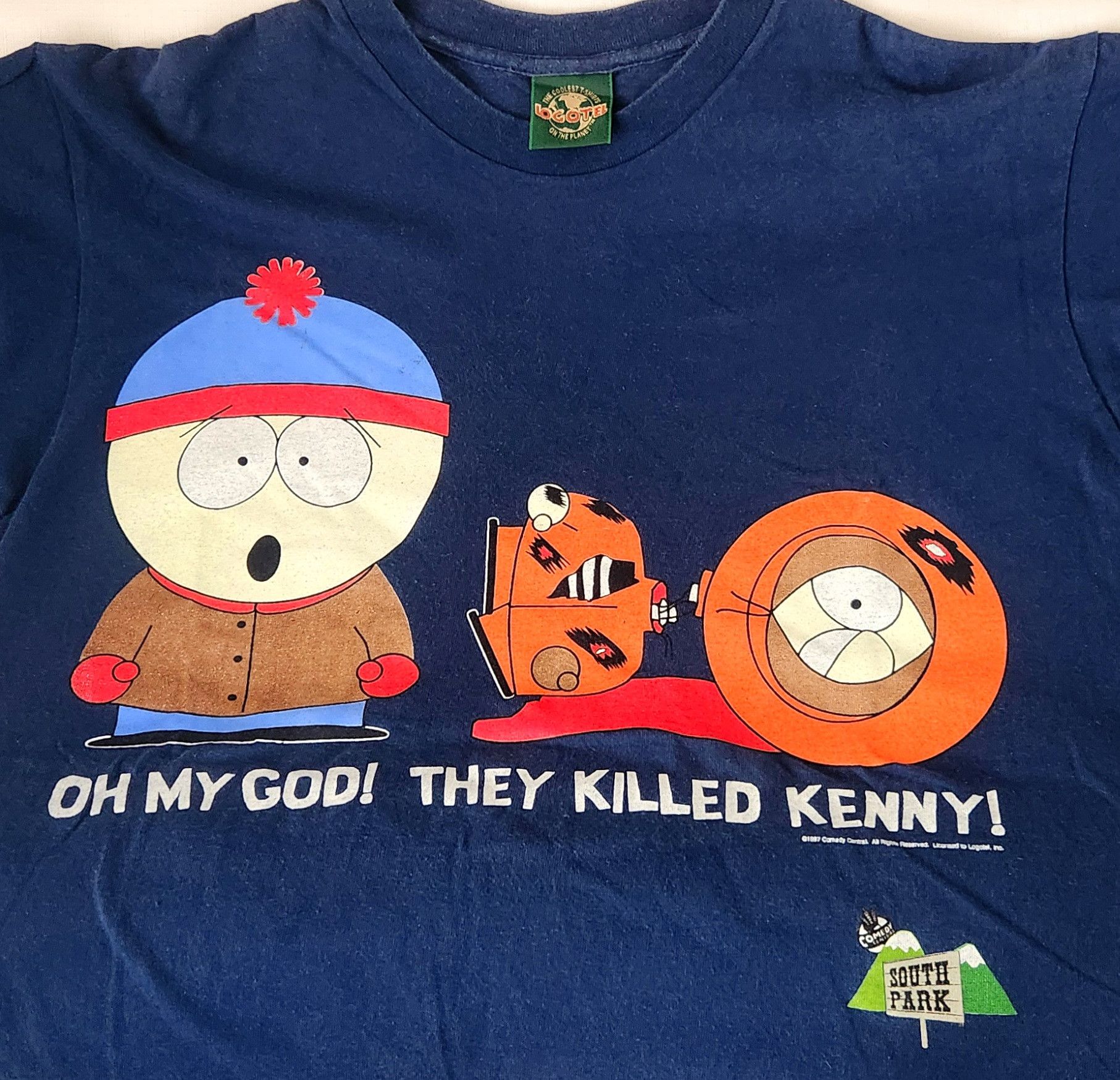 Vintage Logotel 90s South Park Oh My God They Killed Kenny Comedy Size US L / EU 52-54 / 3 - 5 Thumbnail