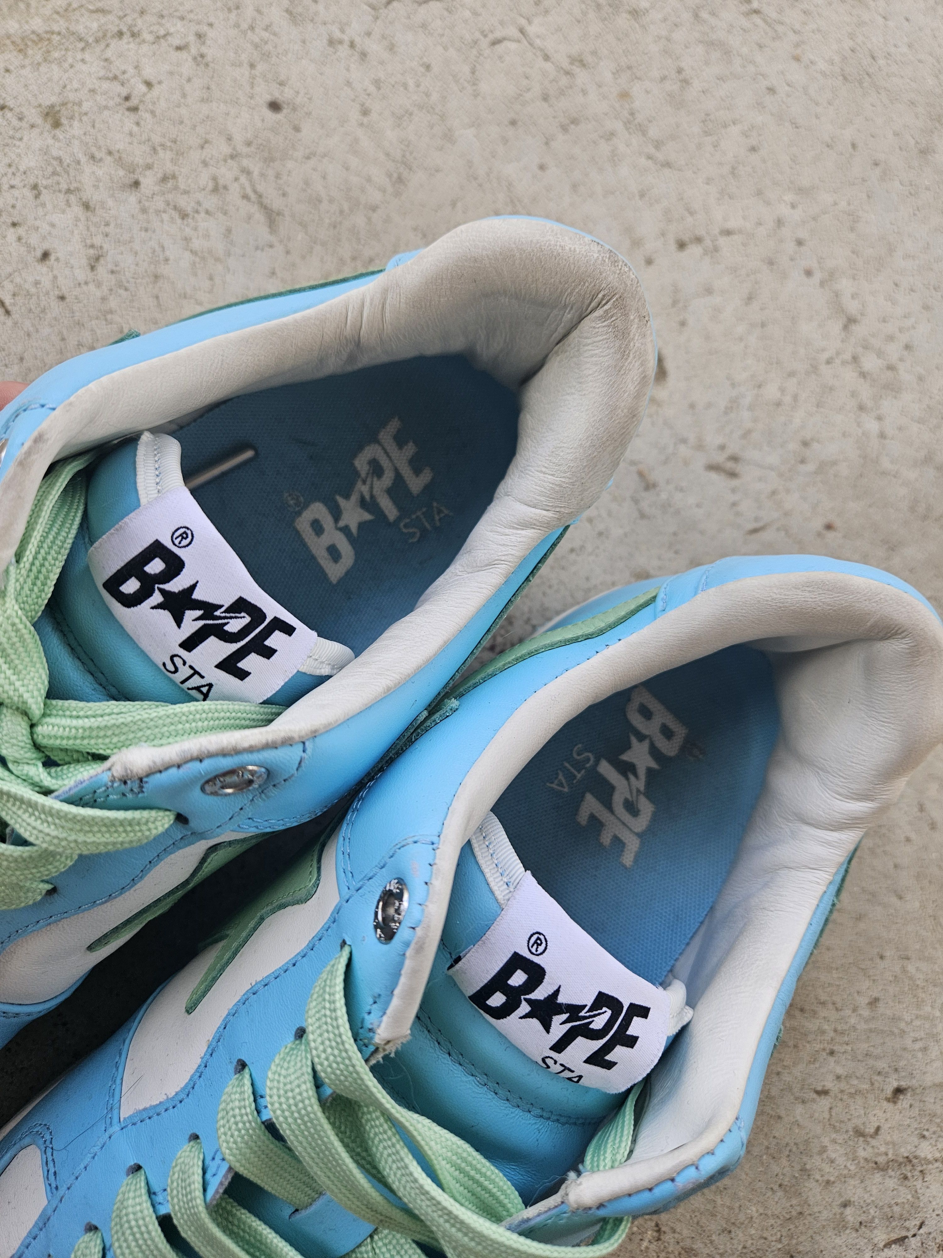 Bape Bapesta Pastel Pack Sax Blue Green Sneakers Size US 11 / EU 44 - 9 Thumbnail