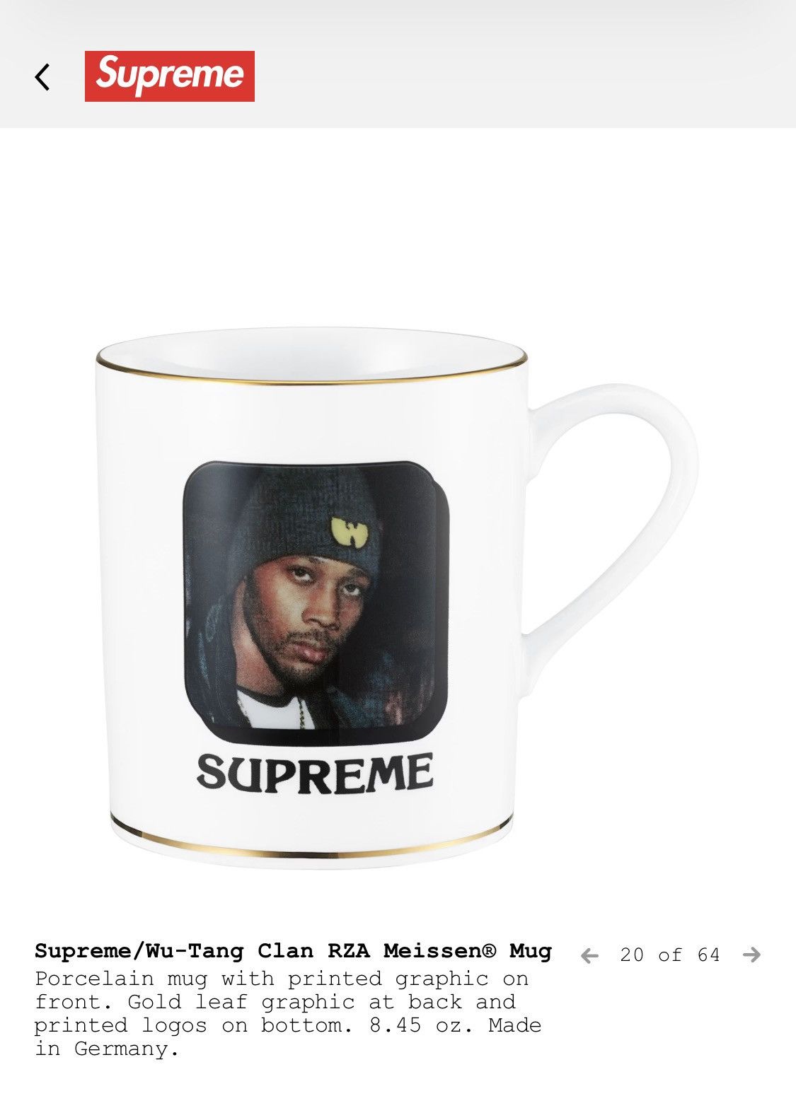 Supreme Supreme wu tang mug Size ONE SIZE - 4 Thumbnail